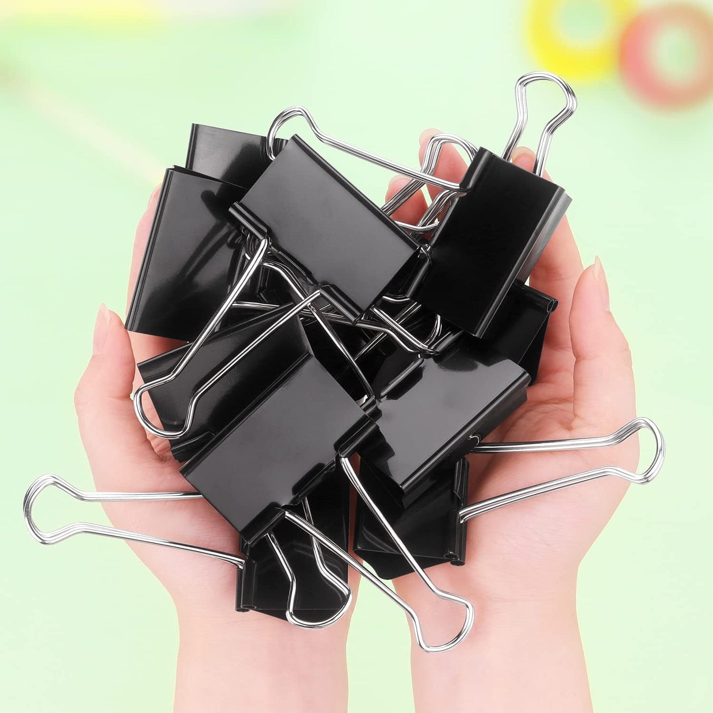 ZZTX Extra Large Binder Clips Paper Clamps Clips Black, 2.0 Inches, 12 Pack