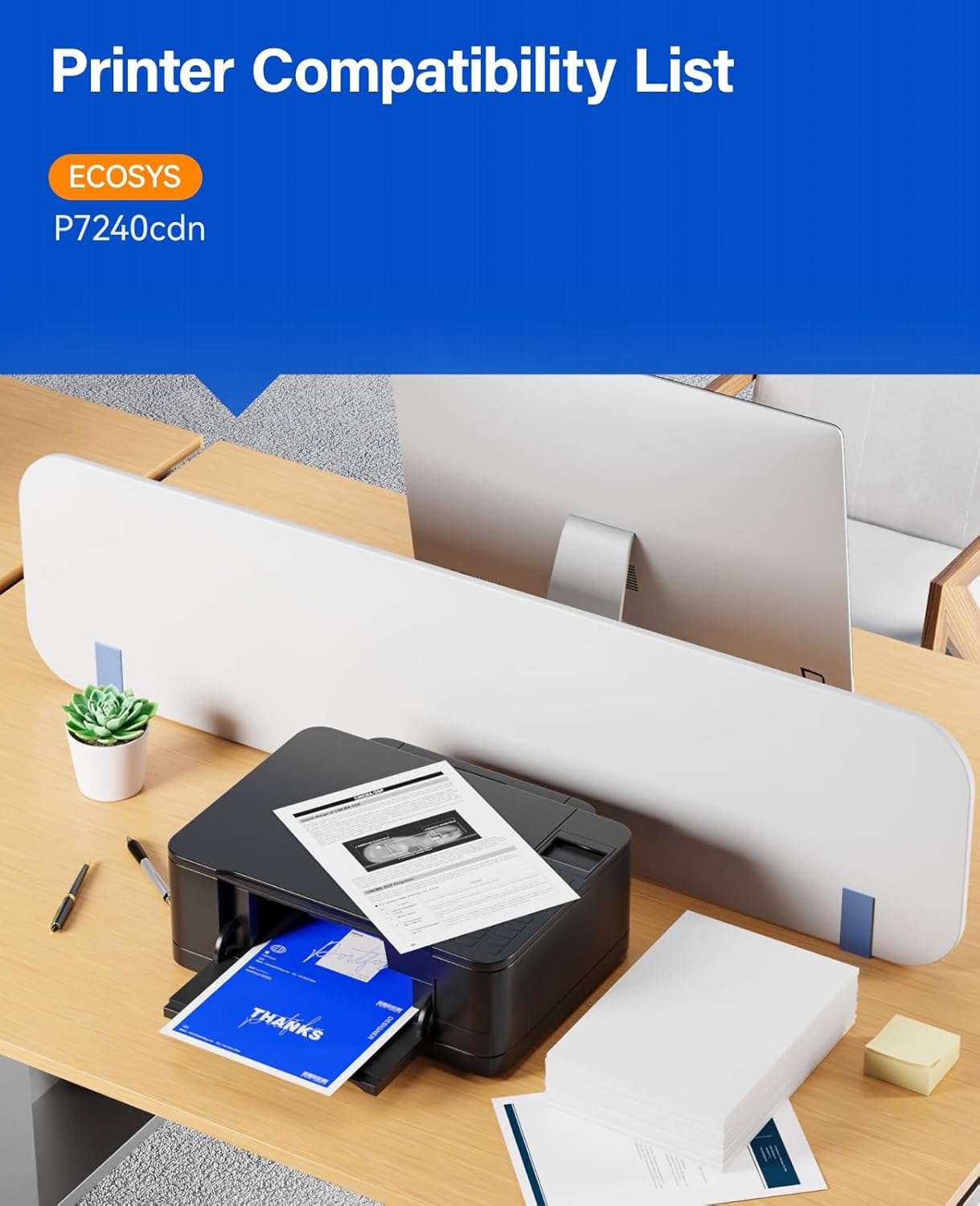 TK5292 TK-5292 Toner Cartridges 4-Pack High Yield Replacement for Kyocera TK-5292K TK-5292C TK-5292M TK-5292Y Compatible with Kyocera ECOSYS P7240cdn Laser Printer Ink Kit(Black Cyan Magenta Yellow)