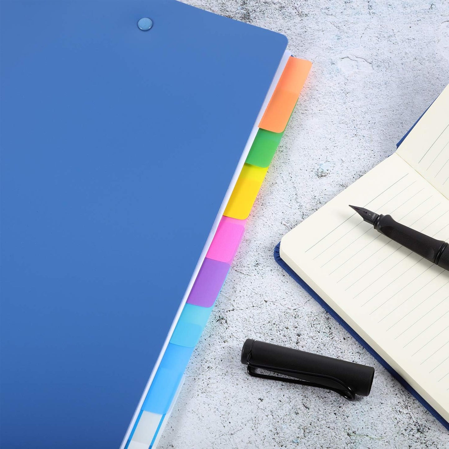 JOVITEC 400 Pieces 20 Sets Sticky Index Tabs 2 Inch Colored File Folder Tabs Flags Writable and Repositionable Labels for Pages or Book Markers, Reading Notes, Classify Files(400 Pieces,Style A)