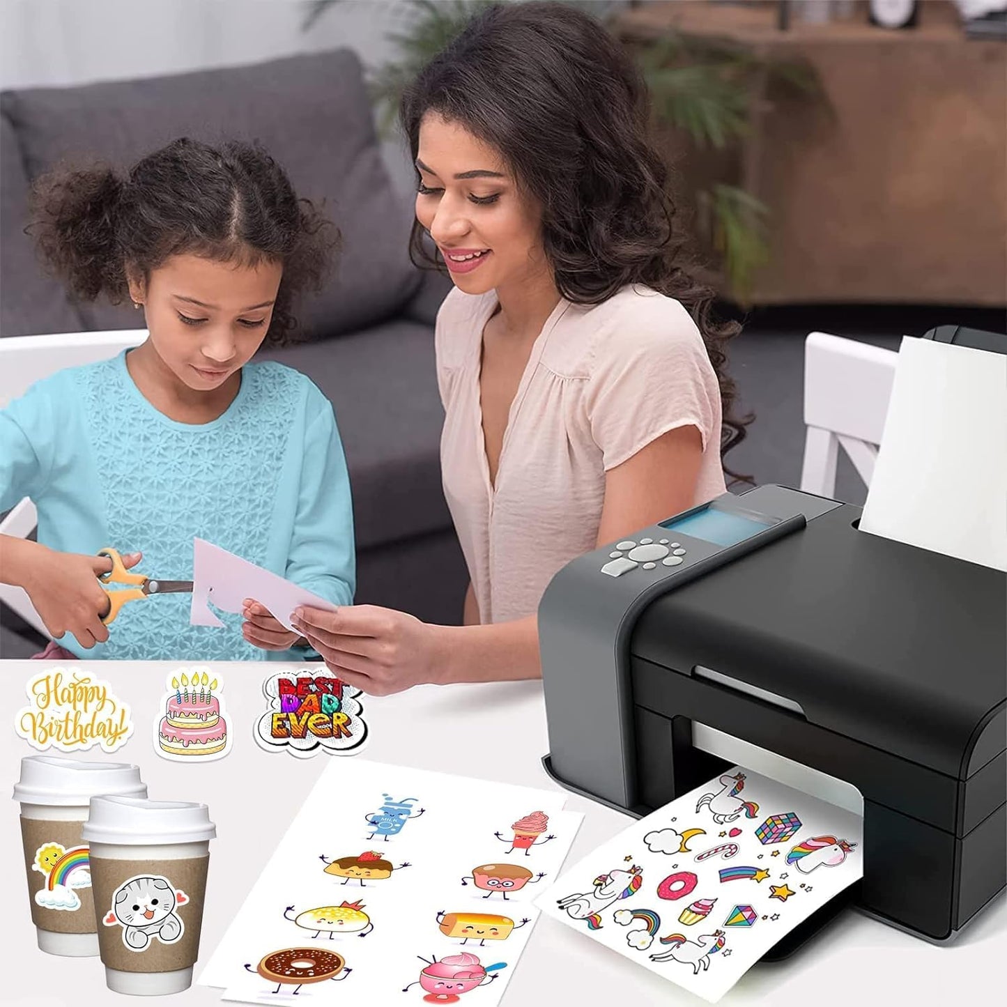 2000 Full Sheets Sticker Paper for Laser & Ink Jet Printers, 8.5" x 11" Full Sheet Address Shipping Label, 2000 Sheets 2000 Labels