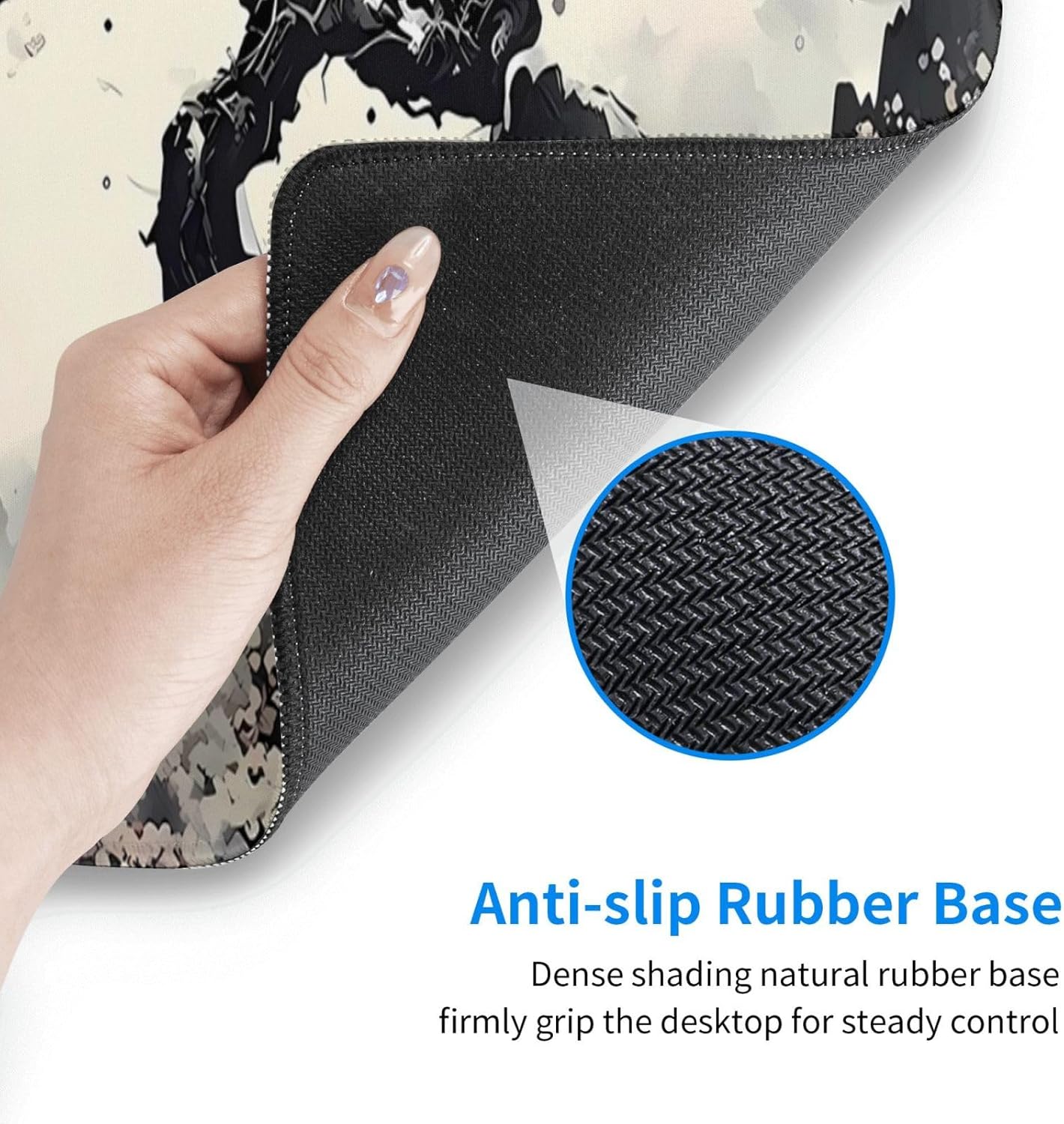 Extended Gaming Mouse Pad, Large Gaming Mouse Waterproof with Stitched Edges, Non-Slip Desktop Pad for Home and Office, Level Up Your 31.5x11.8 Inch… (wash Painting)