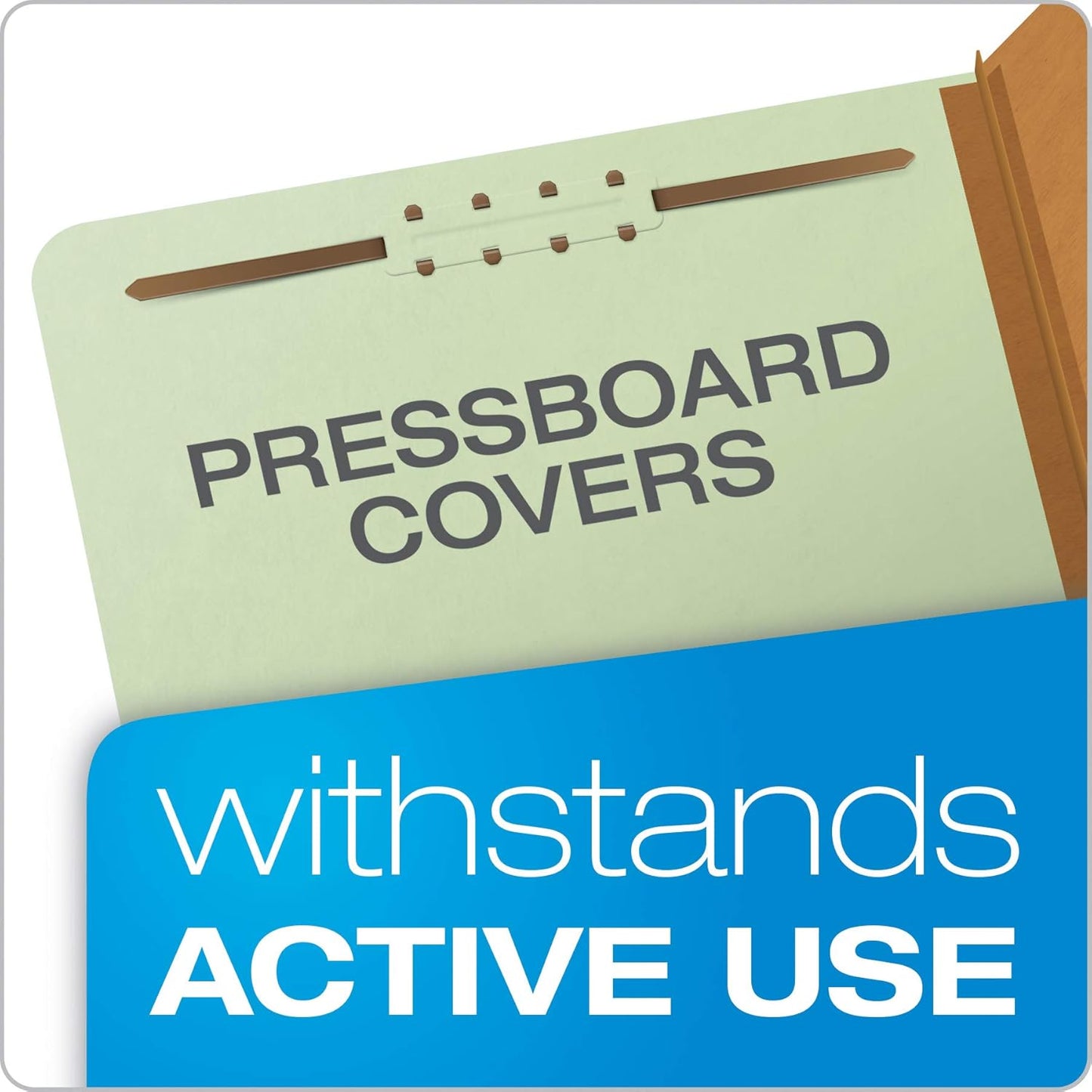 Pendaflex Recycled Classification File Folders, 1 Divider, 2" Embedded Fasteners, 2/5 Tab Cut, Legal Size, Light Green, Box of 10 (28776R)| (Pack of 5)