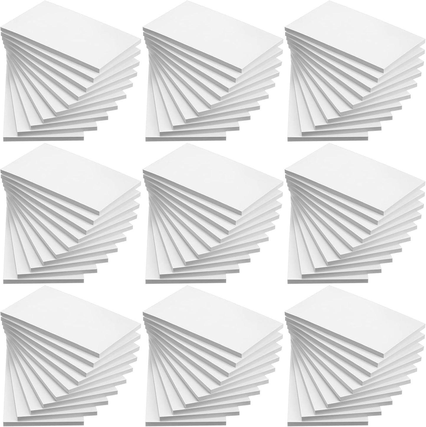 Fainne 3 x 5 Inch Paper Note Pads White Memo Pad Blank Writing Memo Scratch Paper for Waitress Waiter Book to Do Grocery List Small Notebook Restaurant Checkbook, White(150 Pack)