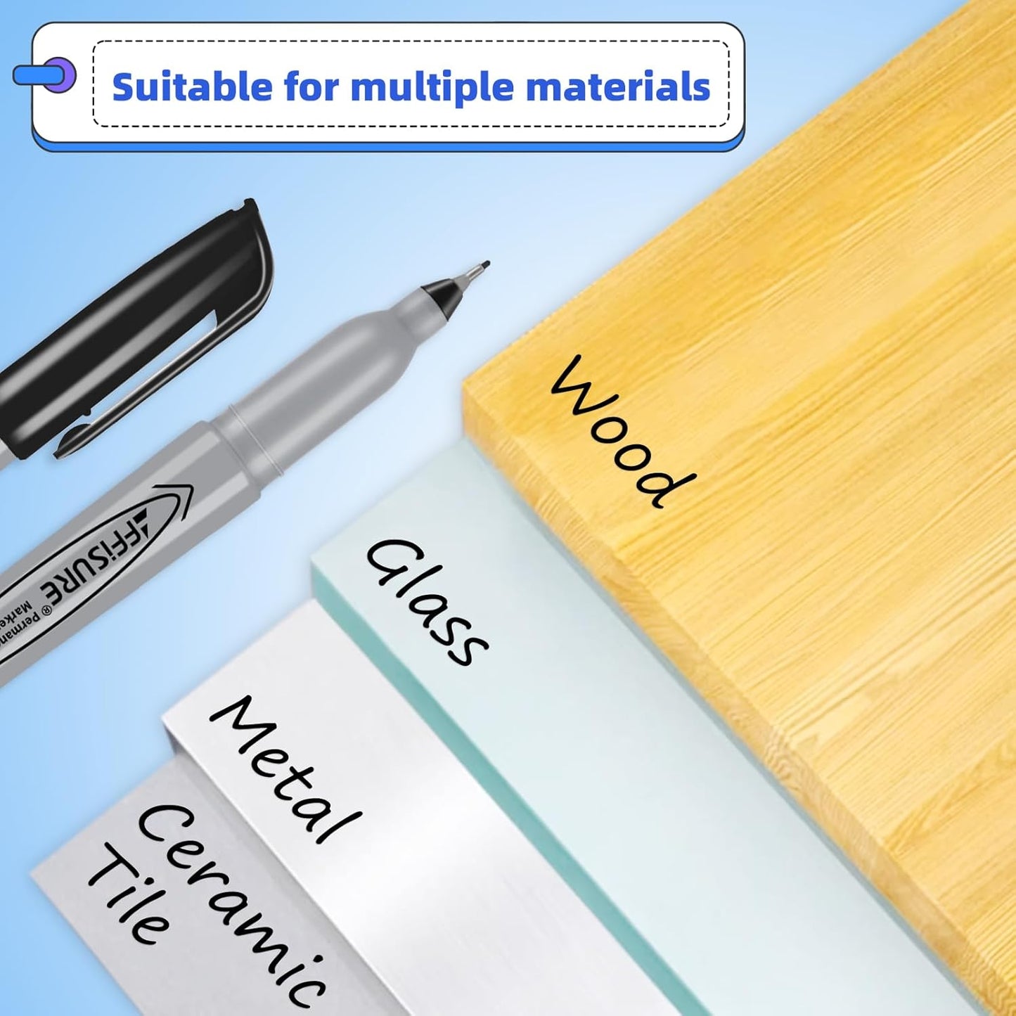 Permanent Markers, Ultra Fine Point,Black,100 Count, 0.4mm, Fine tippermanent marker set, quick dry,waterproof, fading resists, durable,marks on paper, glass, ceramic, plasticwood, rock, metal