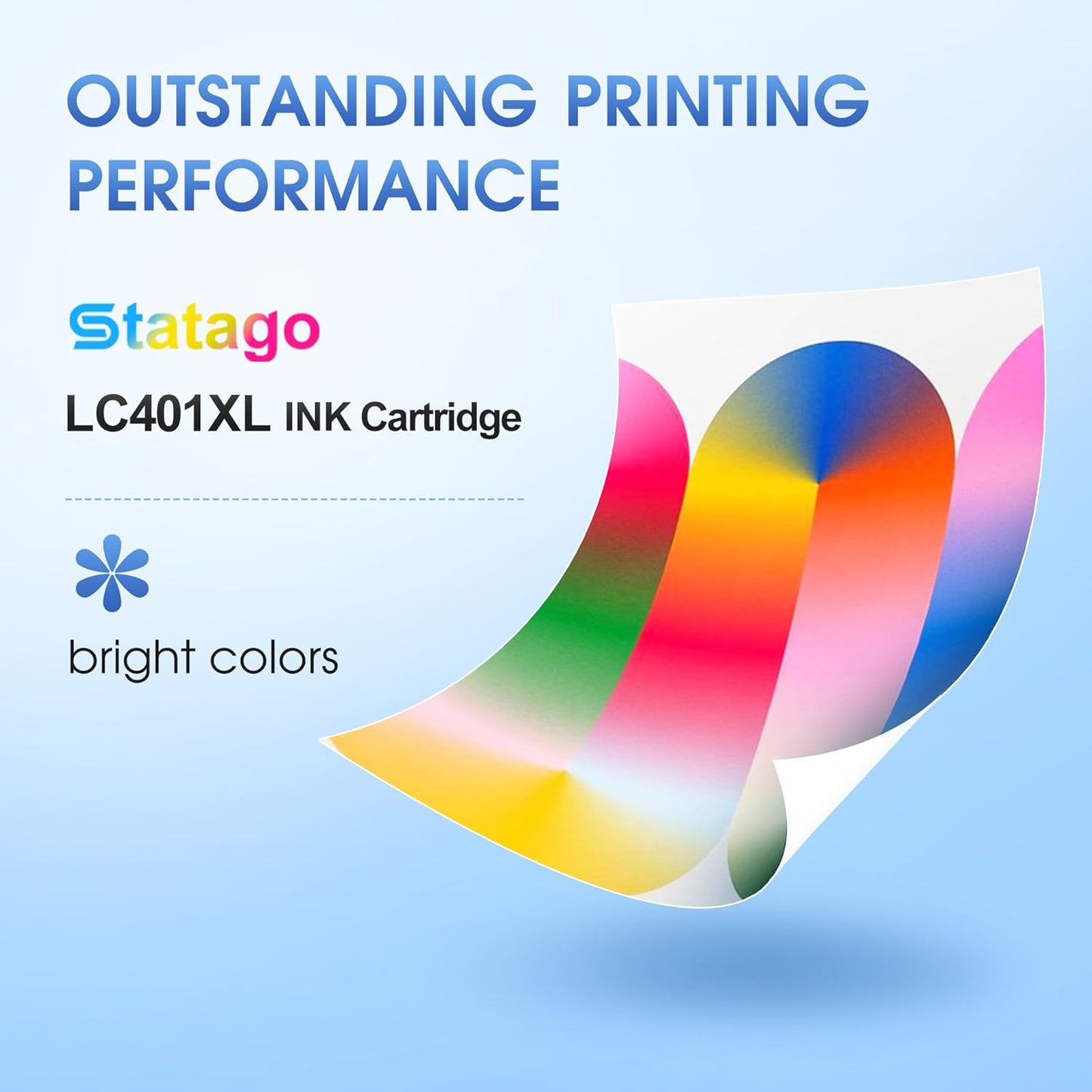 LC401XL Ink Cartridges for Brother LC401XL LC401 Ink High Yield Work for Brother MFC-J1010DW MFC-J1170DW MFC-J1012DW DCP-J1140DW MFC-J1800DW Printer (1 Black 1 Cyan 1 Magenta 1 Yellow, 4 Pack)