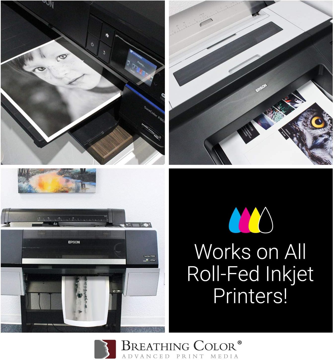 Vibrance Matte Photo Printer Paper 12 mil 230 gsm Matte Finish Premium Photo Paper Roll on 3in Core 24 inches x 100 ft Works with Most Inkjet Printer Professional Makes and Models Like Epson Canon HP