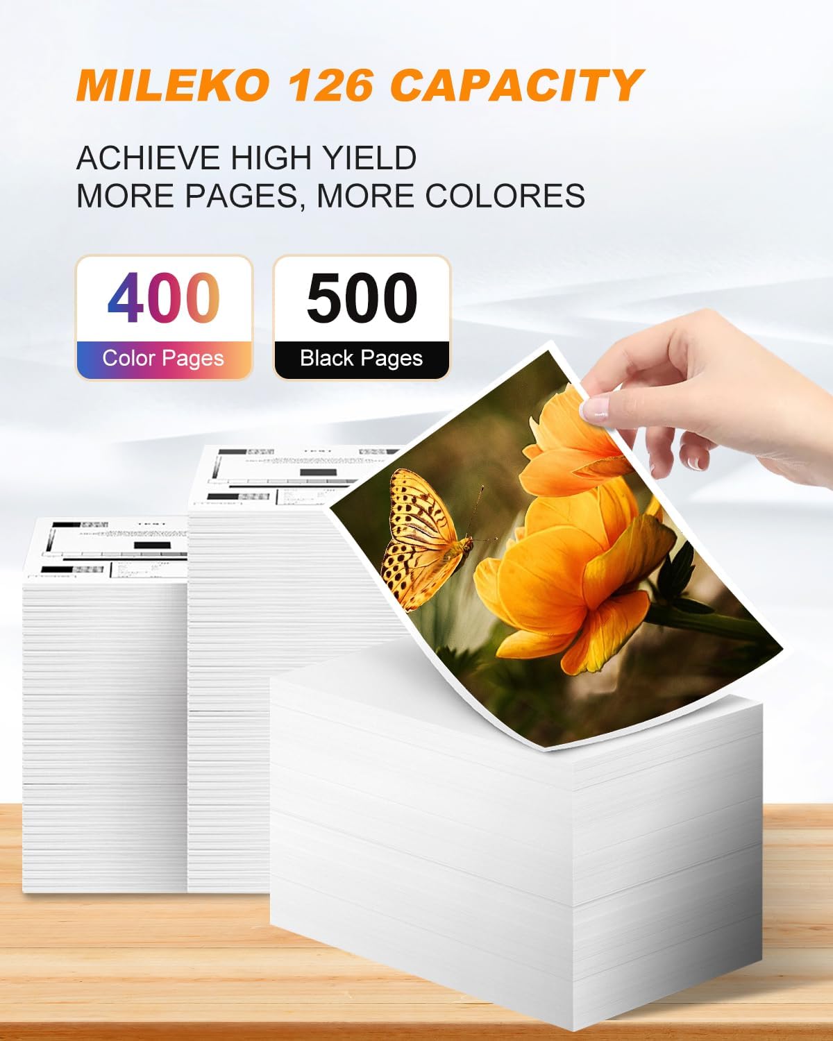 126 Ink Cartridges Remanufactured Replacement for Epson 126 Ink Cartridges for Epson 126 T126 Ink use for Epson Workforce WF-3520 WF-3540 WF-7010 435 545 645 845 60 Stylus NX430 (10 Pack，126 Ink)