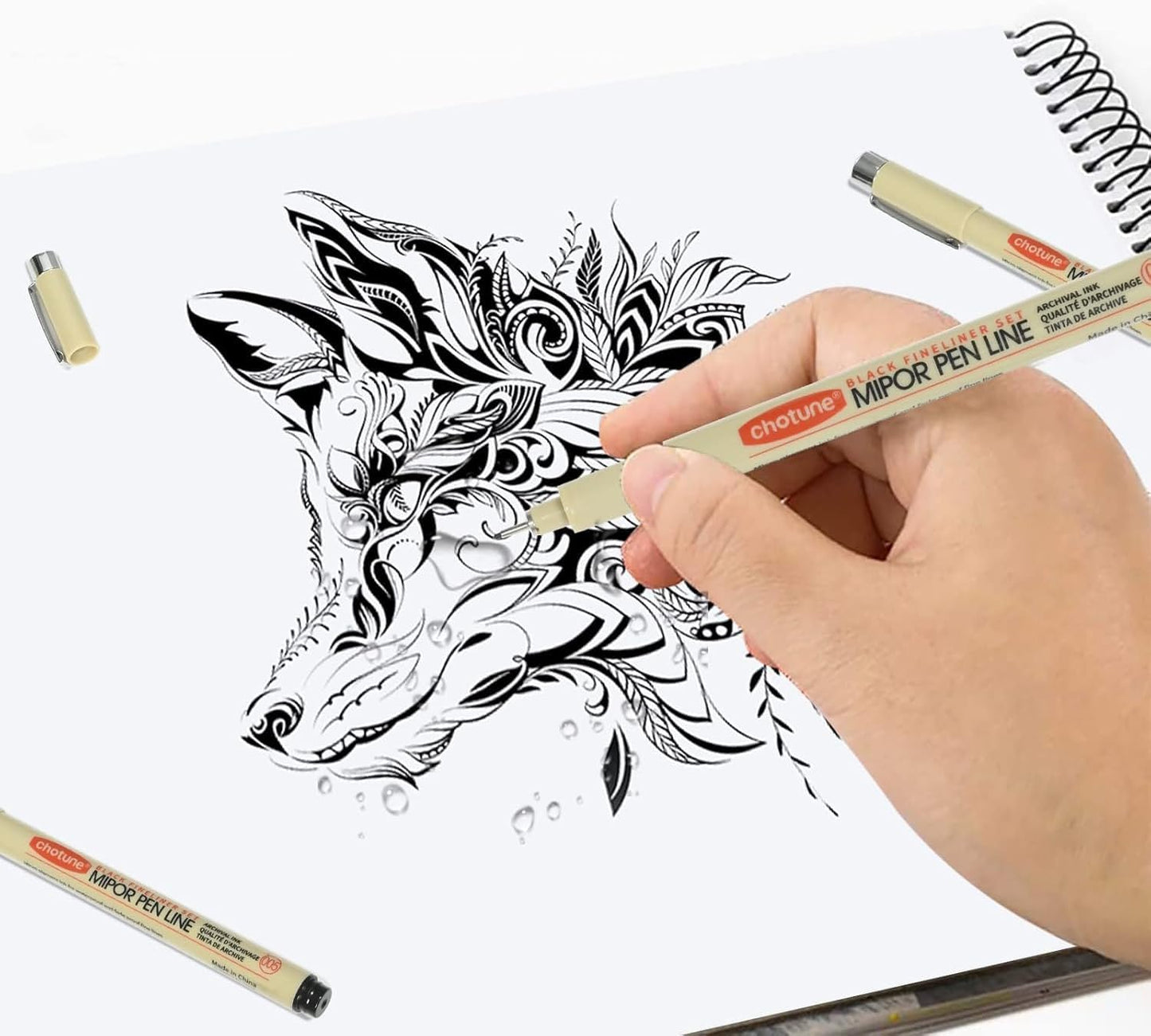 Micro Fineliner Set – 3 size Archival Ink pens for Technical Drawing, Anime & Sketching – Artists, Architects & Illustrators