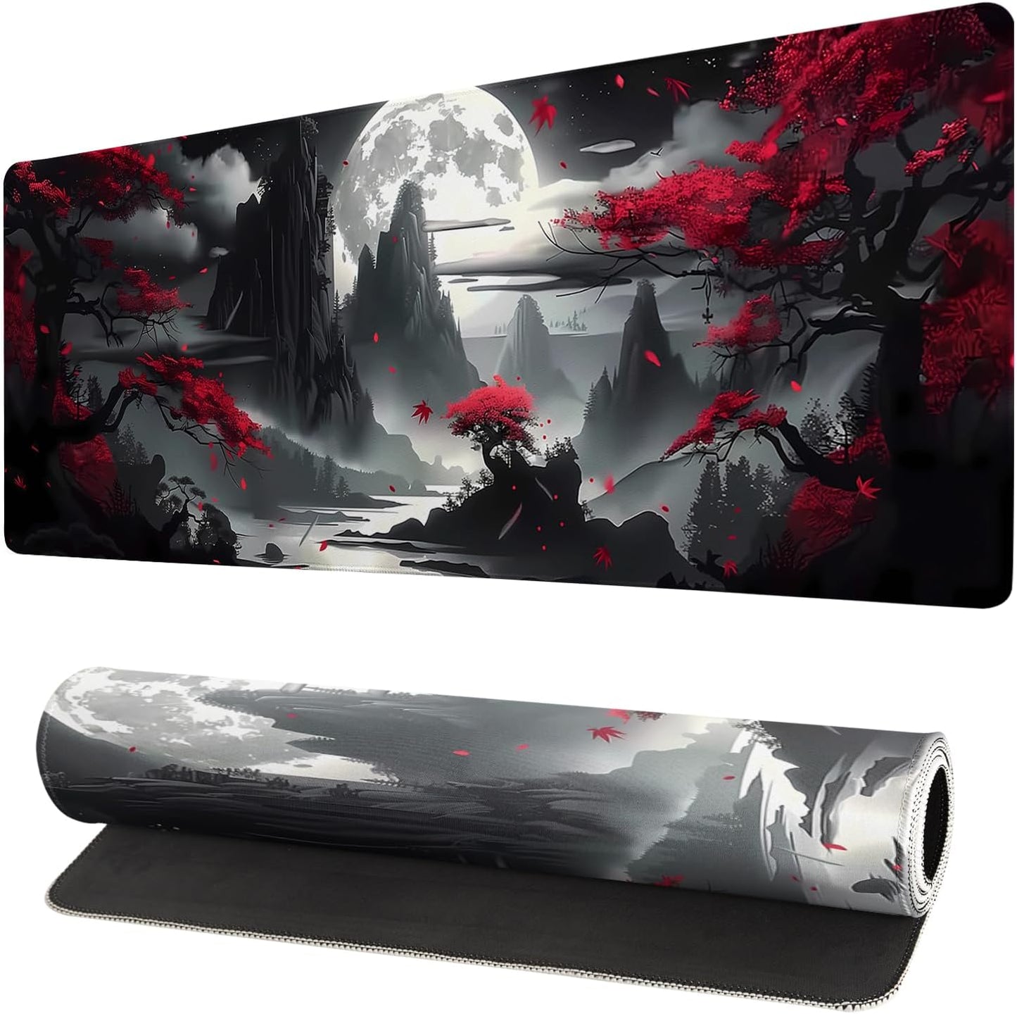 Gaming Mouse Pad Desk Pad,Extended Big Mouse Pad,31.5x11.8 Inch Long Computer Keyboard Mouse Mat Mousepad with 3mm Non-Slip Base and Stitched Edge for Gaming and Office… (Dark Canyon)