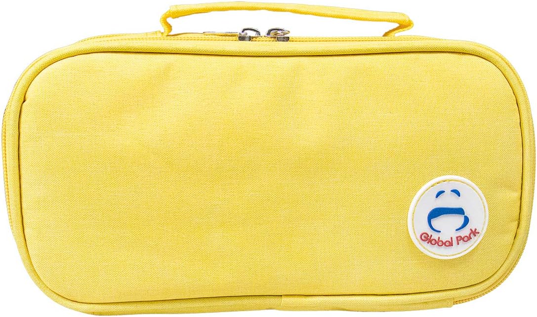 Pencil Case Pen Bag Holder Pouch Large Handle Big Capacity Desk Organizer Storage Marker Box Stationary Makeup Cosmetic Double Zippers for School Office Students Teen