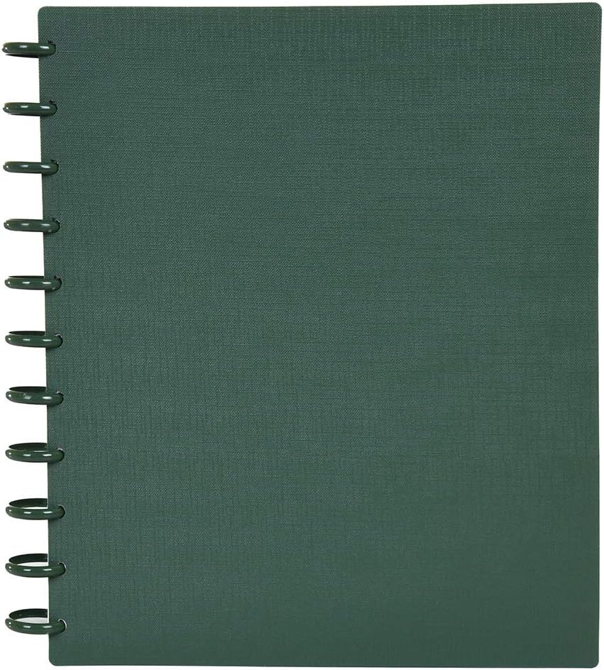 Talia Discbound Notebooks, Planner, Customizable, (Green Olive w/Green Olive Discs, Letter (8.5in x 11in))