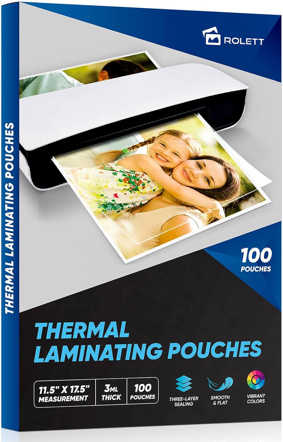Laminating Sheets, 100 Pack Laminating Pouches Holds 11 x 17 Inch Sheets, 3 Mil Laminate Sheets 11.5 x 17.5 Inch for Laminator, Clear A3 Thermal Laminating Pouches with Round Corner