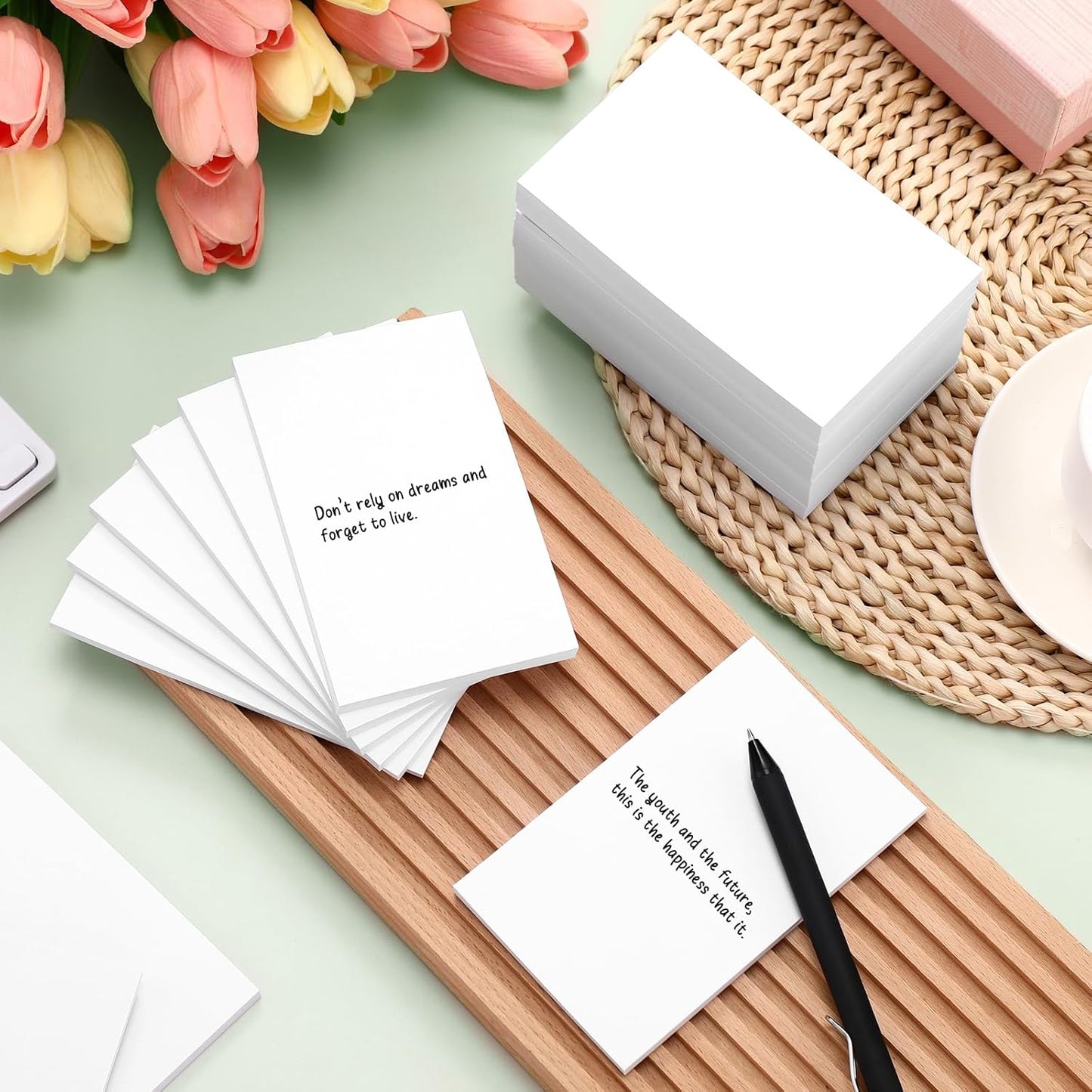 Fainne 3 x 5 Inch Paper Note Pads White Memo Pad Blank Writing Memo Scratch Paper for Waitress Waiter Book to Do Grocery List Small Notebook Restaurant Checkbook, White(90 Pack)