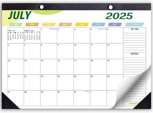 Desk Calendar 2026 Wall Calendars, July 2025 - December 2026 Monthly Planner Paper Office Desktop 17"X 12", 18-Months, Planning and Organizing Home, School, Office, Holiday, Vacation