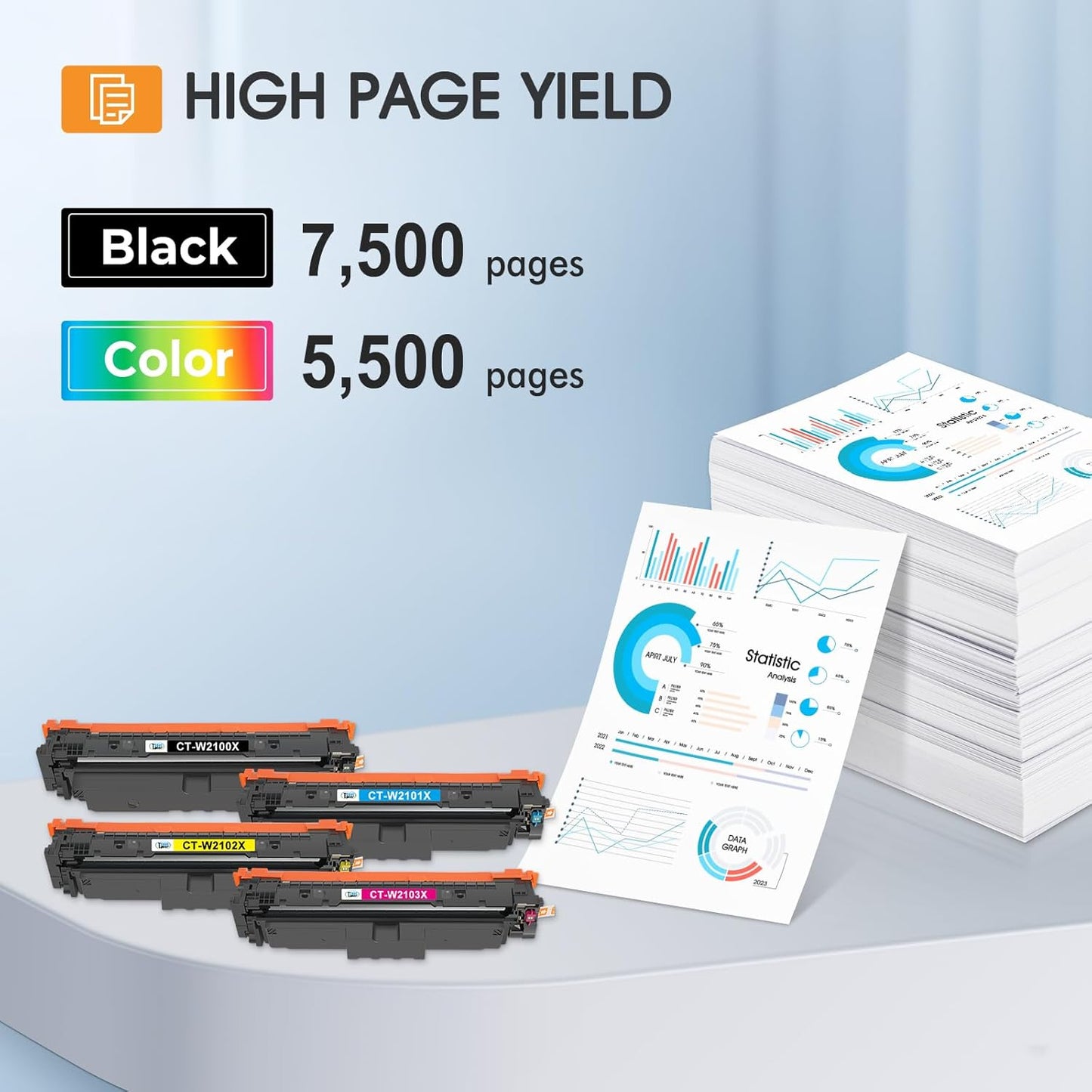 210X Toner Cartridges 4 Pack MFP 4301fdw 4201dn 210A High Yield Compatible for HP 210X 210 Toner Cartridges Replacement for HP Color Laserjet Pro MFP 4301fdn Pro 4201dw 4201dn Printer Ink (with Chip)