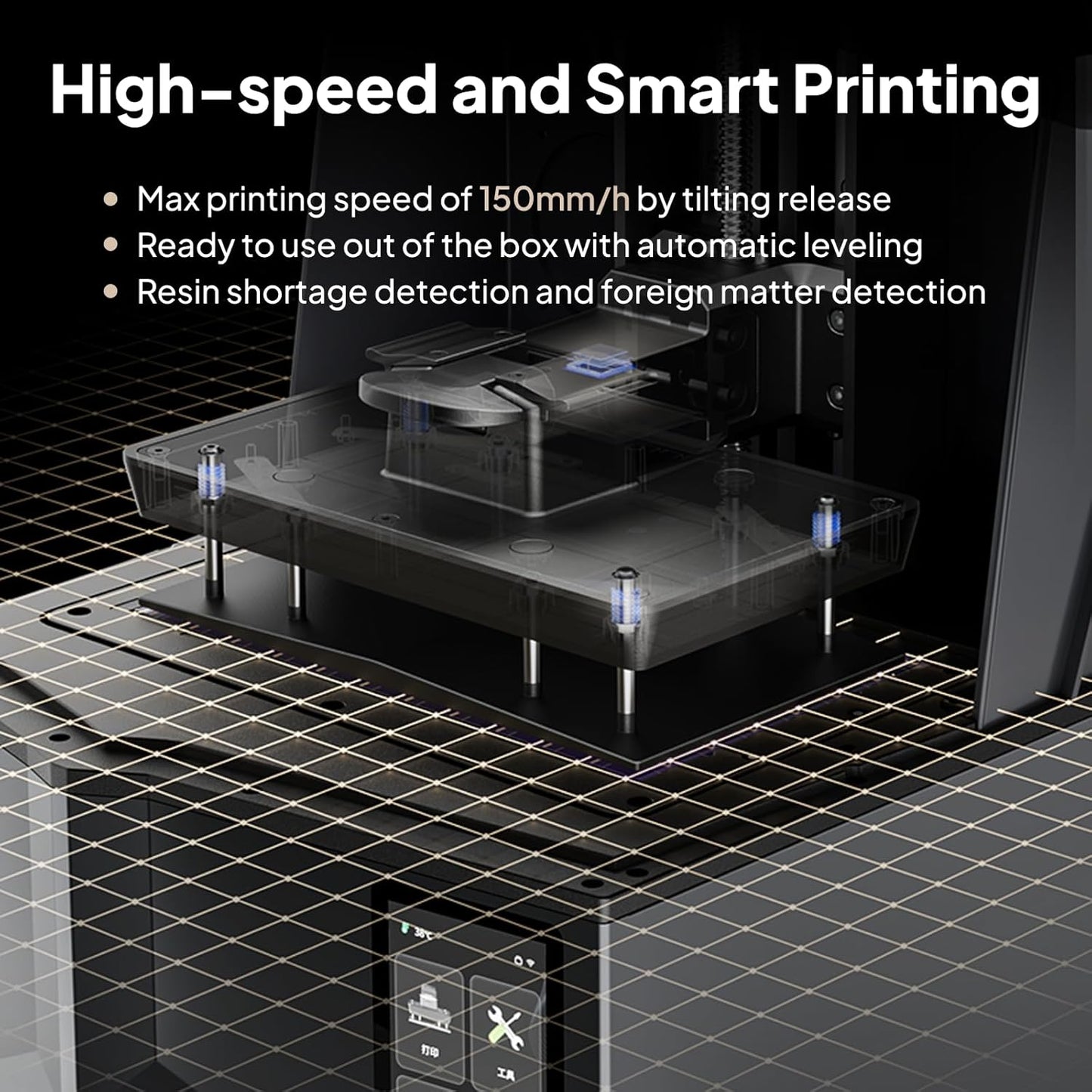 ELEGOO Saturn 4 Ultra 16K Resin 3D Printer MSLA, Smart Tank Heater, High Printing Speed to 150mm/h, AI Camera with Light, Built-in Wi-Fi, Large Print Size 211.68×118.37×220mm³
