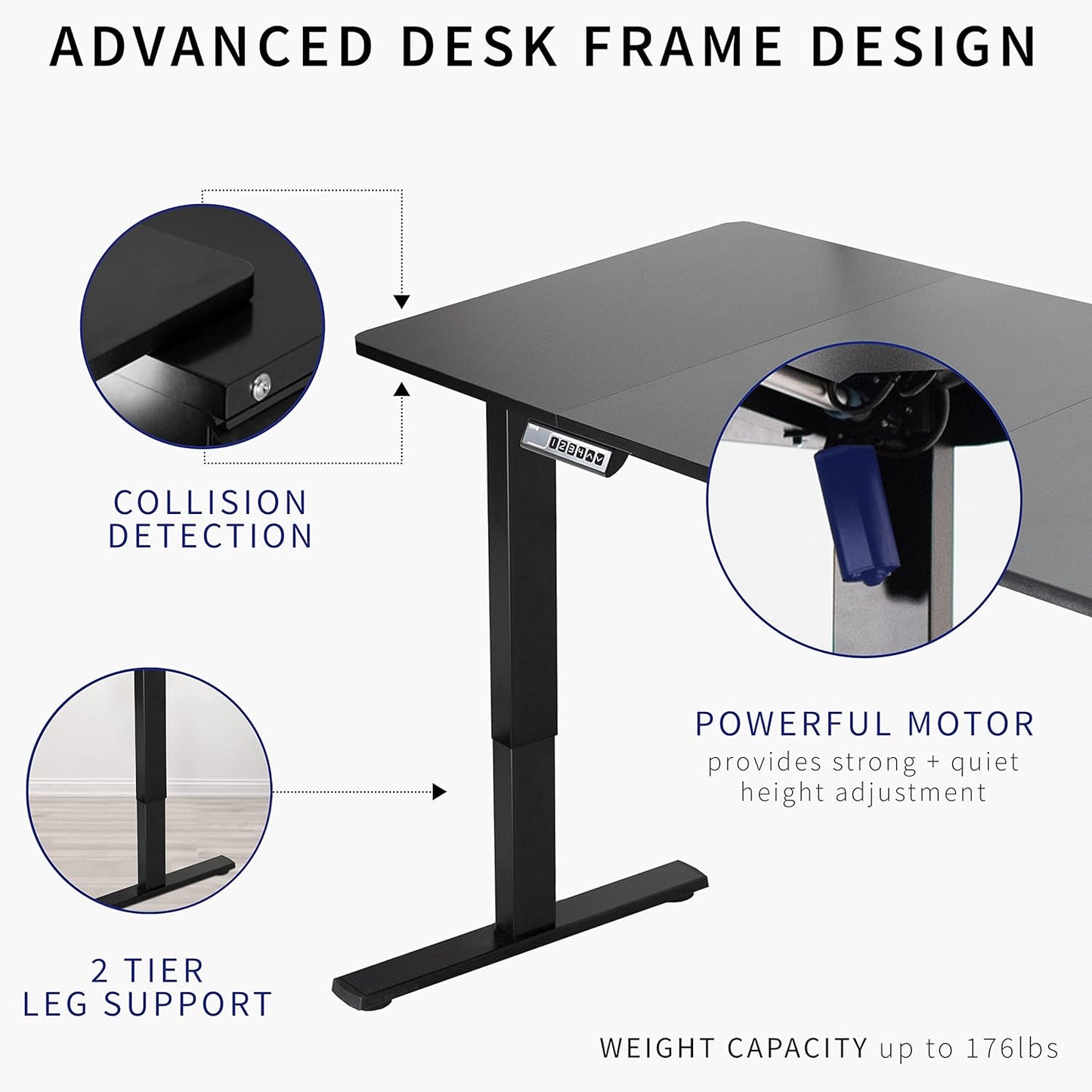 VIVO Electric 71 x 30 in Standing Desk, Memory Height Adjustment, 1B Series, Reclaimed Wood Top White Frame, DESK-KIT-1W7P