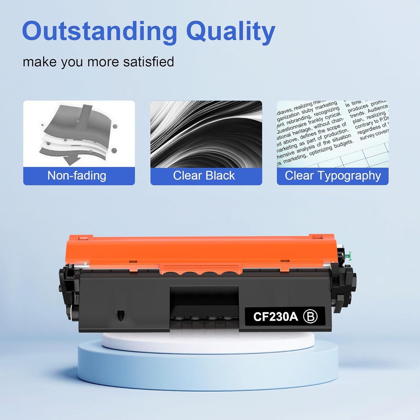 Toner Kingdom 30A CF230A Toner Cartridge Replacement for HP 30A Black Toner Cartridge 30X CF230X for HP Laserjet Pro MFP M227fdw M203dw M227fdn M227sdn M227 M203dn M203d M203 Printer (2 Black)