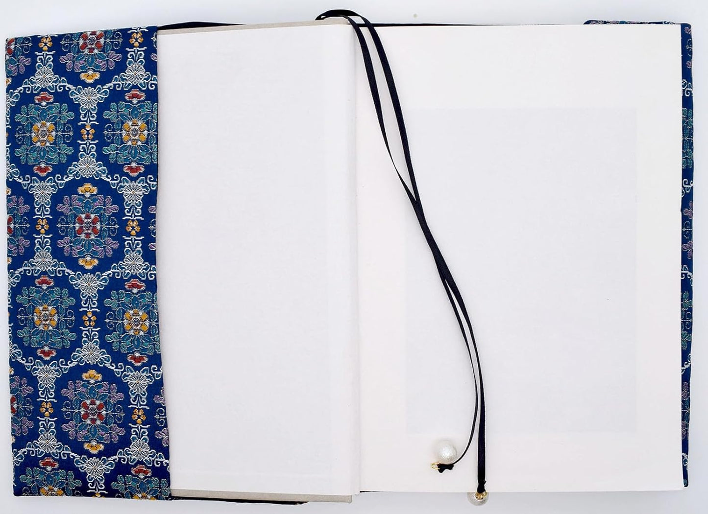 BLBMH A5 Book Covers for Paperbacks Fit for 5.5x8.4 inch Adjustable Book Sleeve Cover for Women Over 15 Soft Cloth Protector for Novels Notebook Journal - Flower Blue