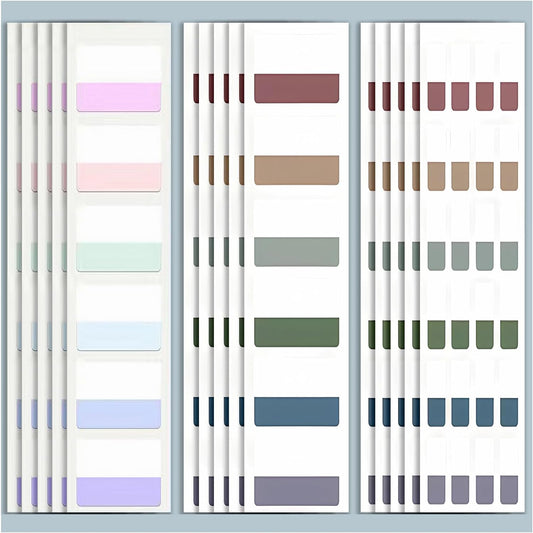 ELII 480 Pcs Morandi Tabs 2 Inch Sticky Index Tabs,Book Tabs Writable and Repositionable File Tabs Flags, Colored Page Markers 12 Colors