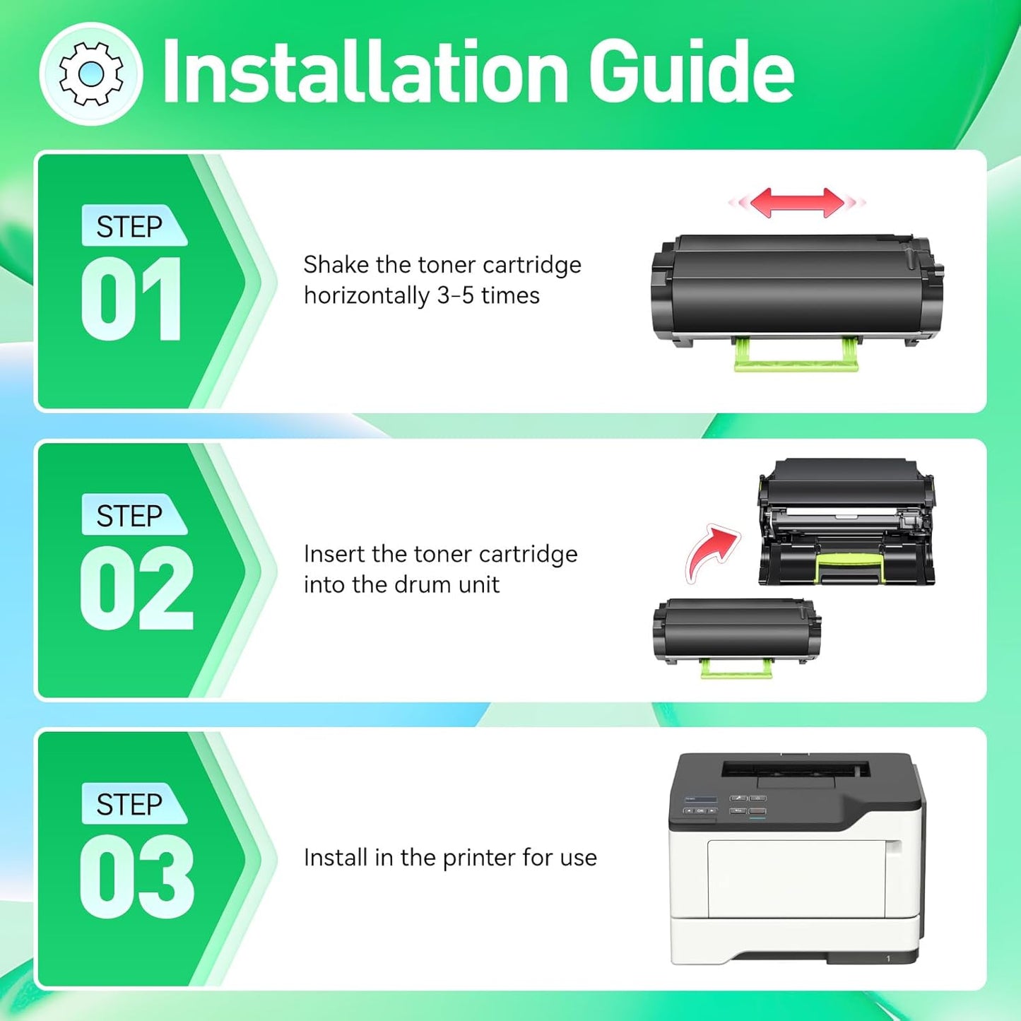56F0Z00 Imaging Unit Replacement for 56F0Z00 Drum Unit Compatible with Lexmark MS321 MS421 MS521 MS621 MX521 MX522 MX622 MS622 MX321 MX421 B2338 B2442 B2546 B2650 MB2338 MB2442 MB2546 MB2650 Printer