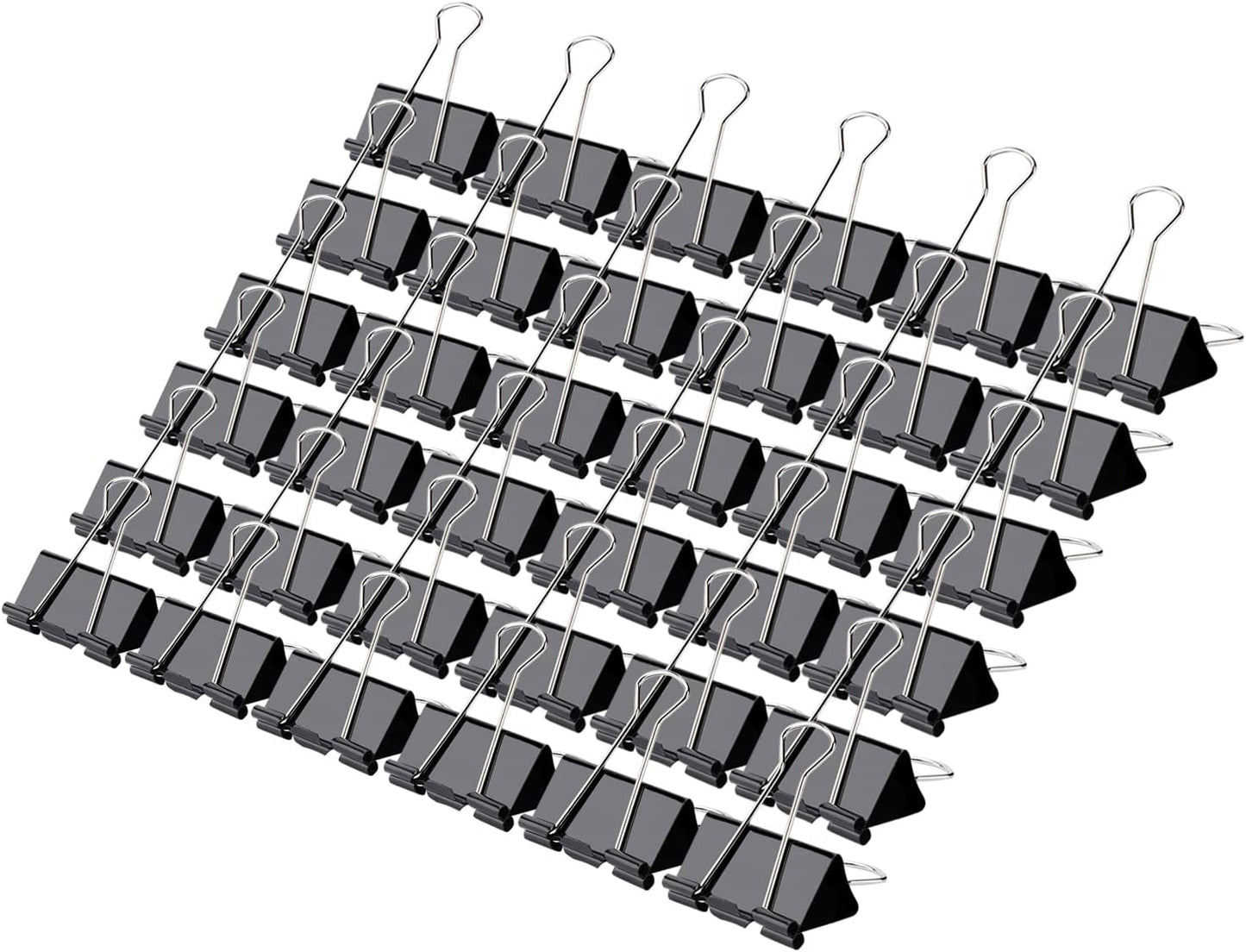 Binder Clips, Qimailer Medium Clips,36 Pcs 1.25 Inch,Black Metal Binder Clips and Paper Clips for Office, Home, School