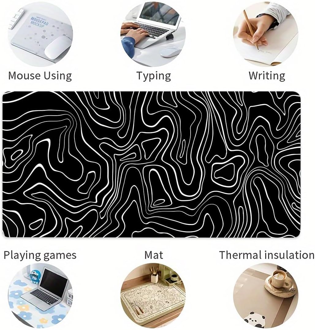 Gaming Mouse Pad - Non Slip Mouse Pad for Desk, Large Mouse Pad with Stitched Edges for Home Office