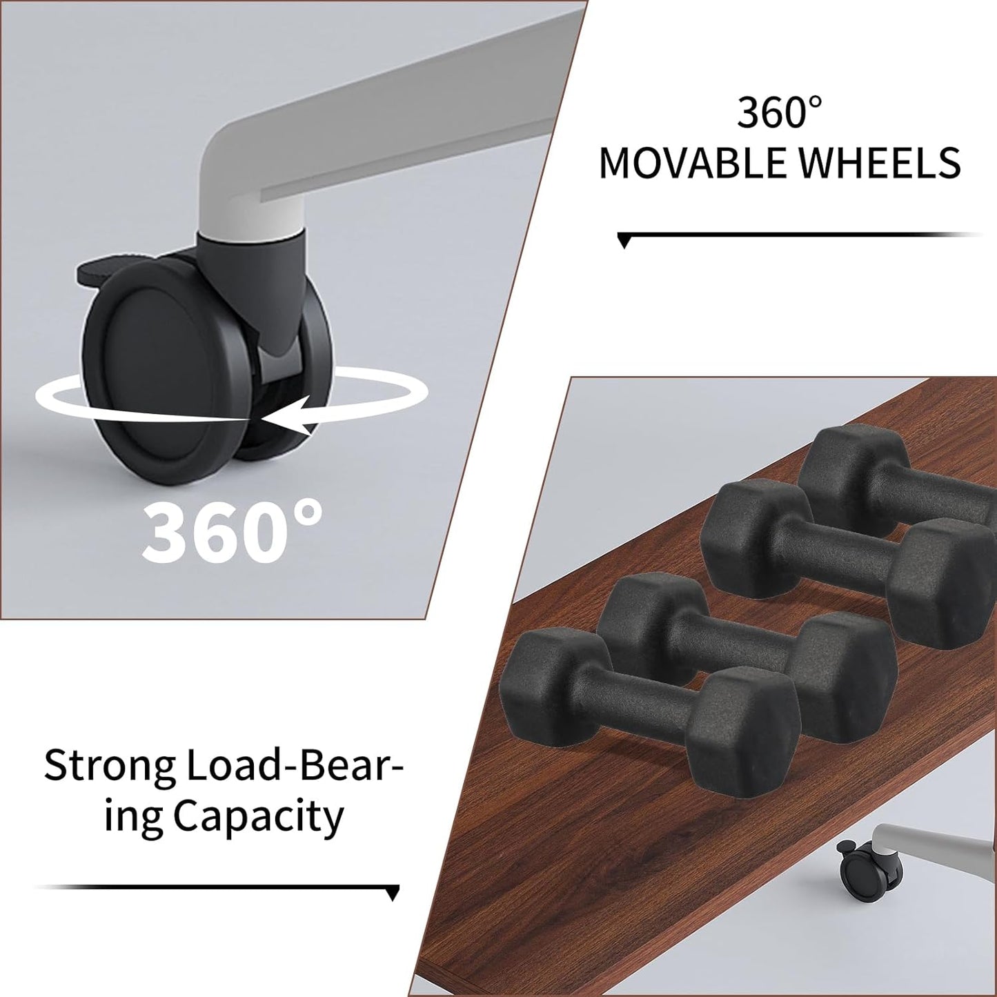 Conference Room Table with Flip-Top Design for Dynamic Meetings, Business Table Computer Desk with Heavy-Duty Frame,Foldable Seminar Meeting Tables for Home Office (2, A, 47.2IN)