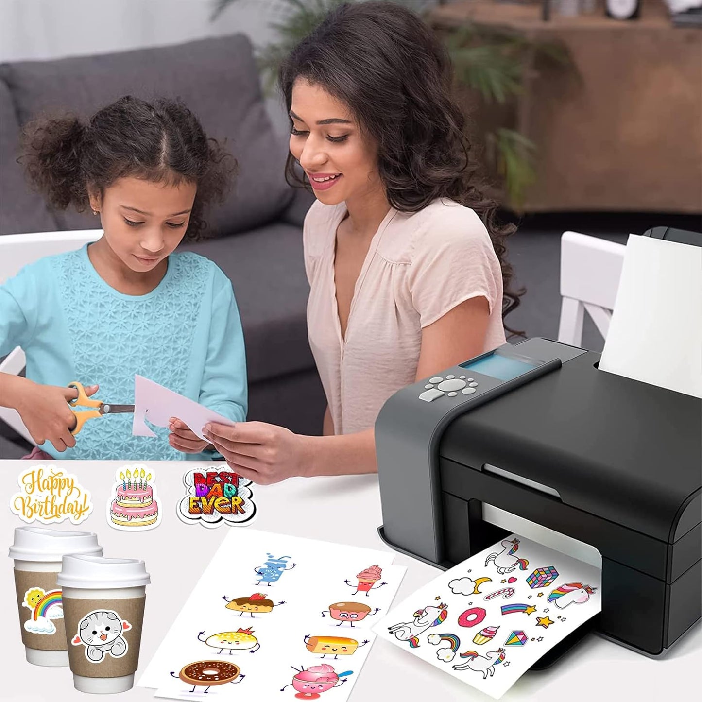 500 Full Sheet Stickers, 8.5" x 11", 500 Labels