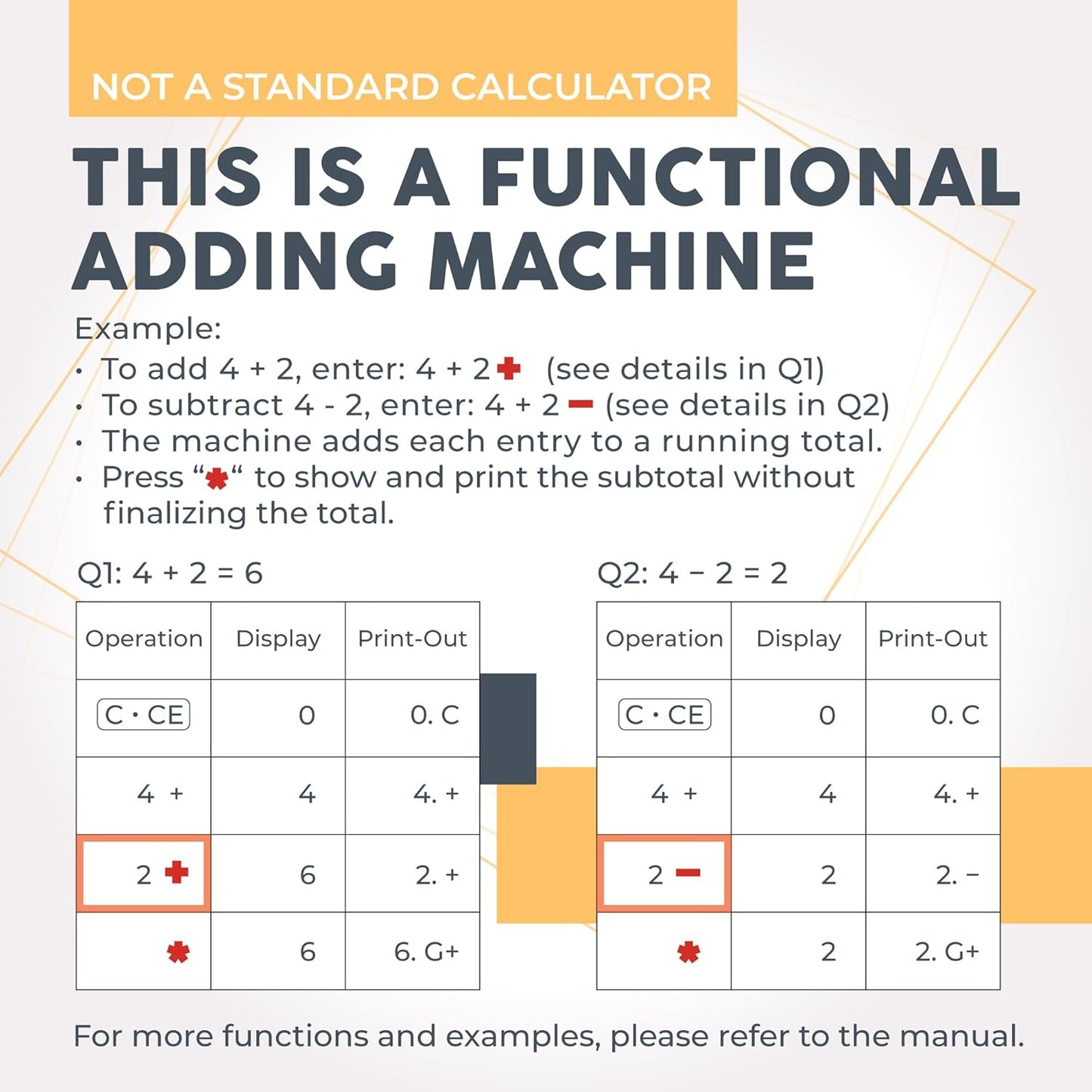CATIGA New & Upgraded 2025 Printing Calculator Adding Machine 10 Key, Desktop Home Office Calculator with Paper Roll Print Out, Accounting Business Finance