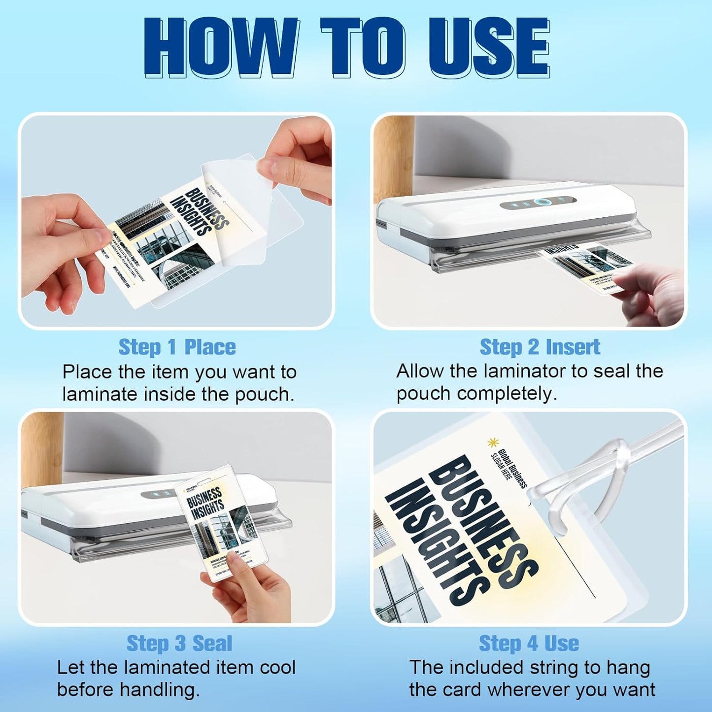 100 Pieces 10 Mil 2 1/2" x 4 1/4" Laminating Pouches with Slot Hole Printable Luggage Tags Clear Thermal Laminate Pouch Tags Kit Resealable for Work Permits Pass Cards Student ID Cards (100, 10 Mil)