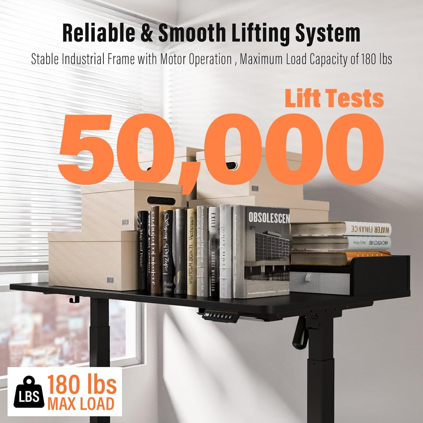 Standing Desk with Drawers,Thickened Table Legs Sit Stand Desk Electric for Home Office & Gaming,Ergonomic Stand Up Desk Cable Management Tray(Classic Black) (Classic Black, 63″ x 30″)