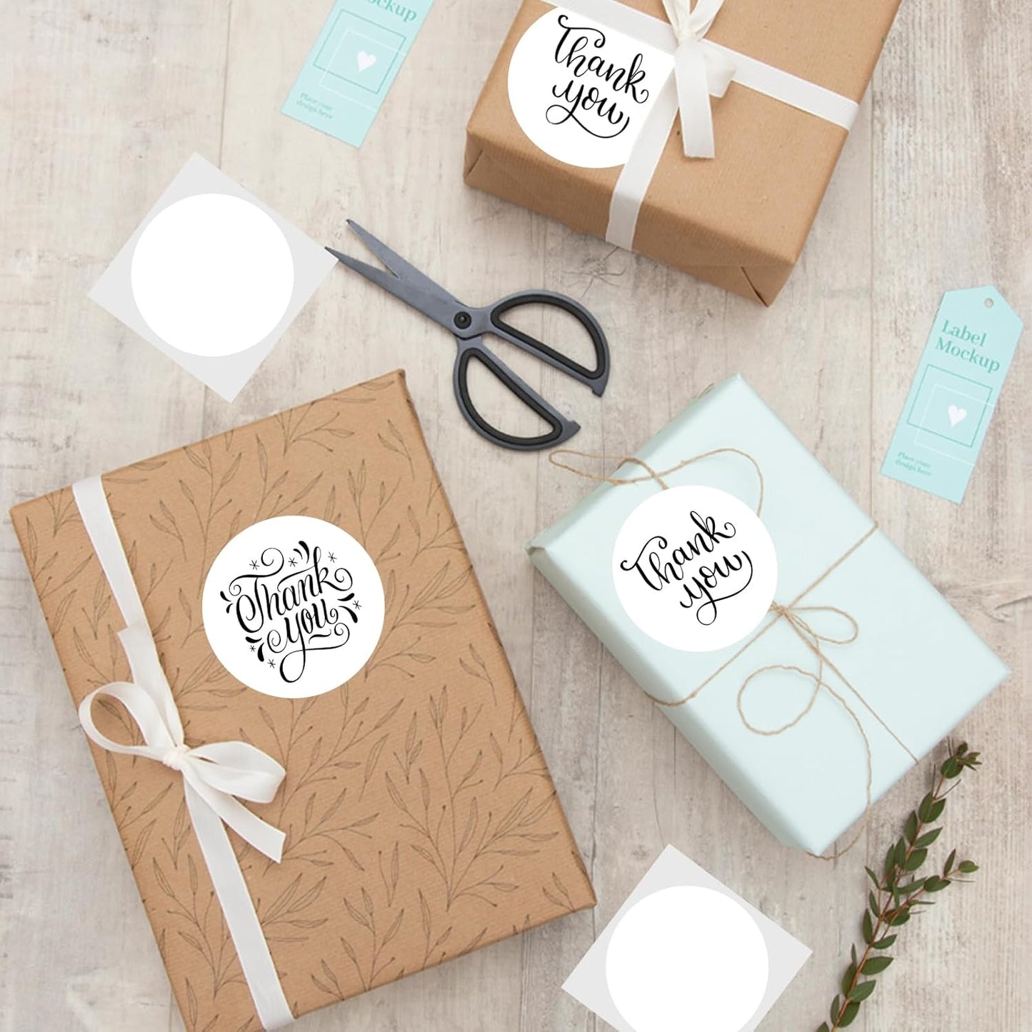 2 Inch Round Thermal Labels, Self Adhesive Circle Waterproof Thermal Labels, Multipurpose Roll Direct Thermal Sticker for DIY Logo Design, 500 Labels/1 Roll