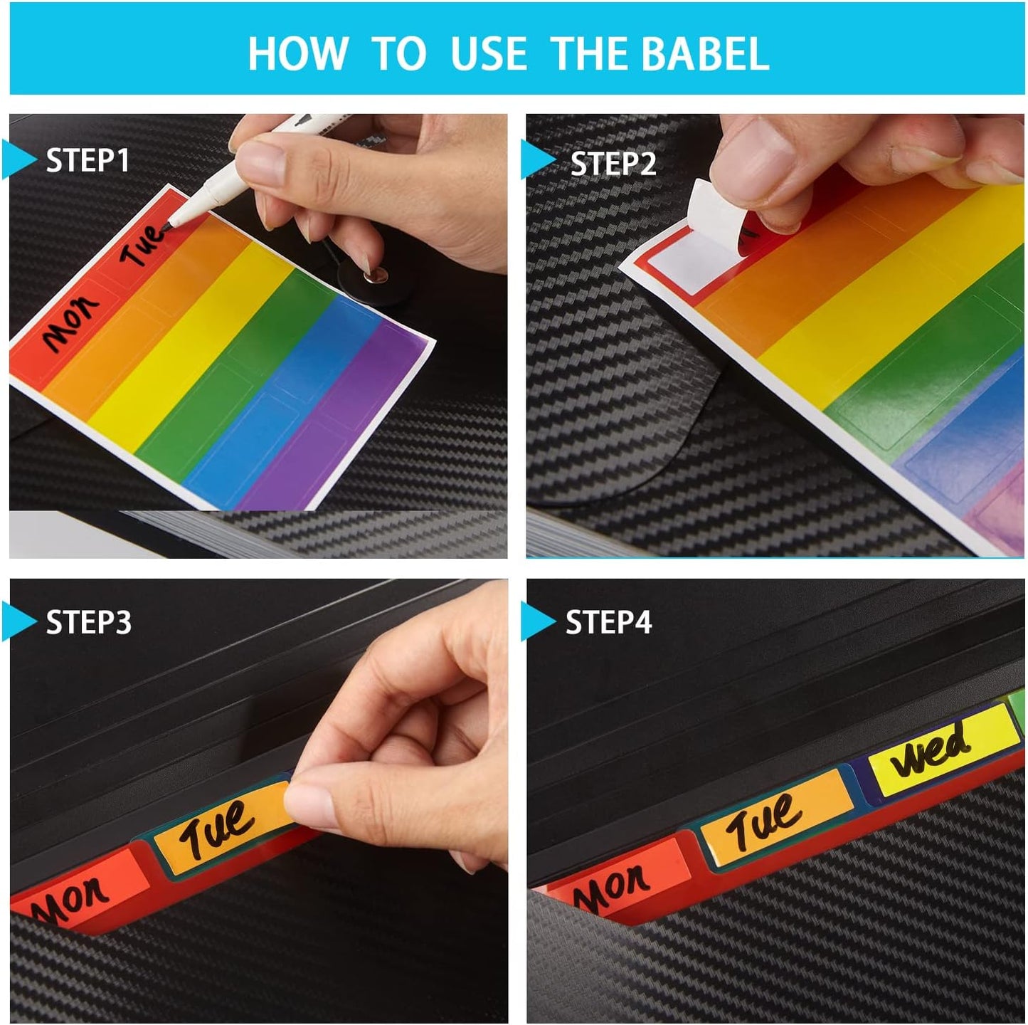 Expanding File Folder - 13 Pockets White Accordion Filing Organizer for Documents, Aesthetic Paper Folder