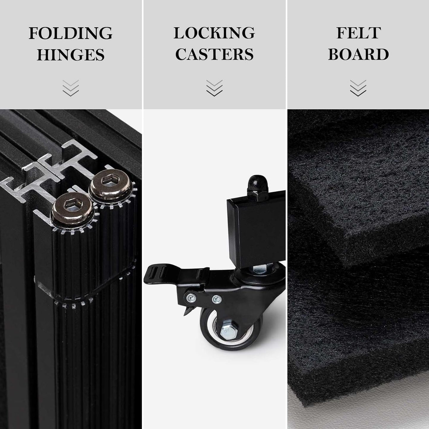 Folding Room Partition, Office Partition Dividers, Privacy Divider Wall, Office Divides, 10'6"W x 6'7"H,Black