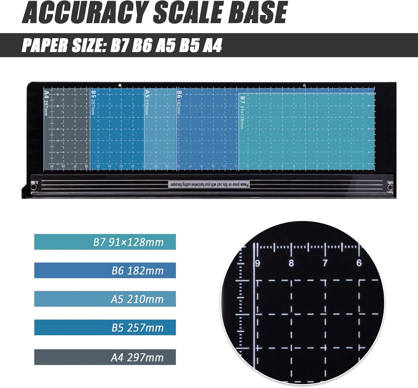 TIANSE Paper Cutter 12 Inch Paper Cutter Guillotine with 8 to 10 Sheet Capacity Safety Blade Lock Heavy Duty Paper Trimmer for Cardstock Cutting Board Paper Cutter Slicer for Home Office School Black