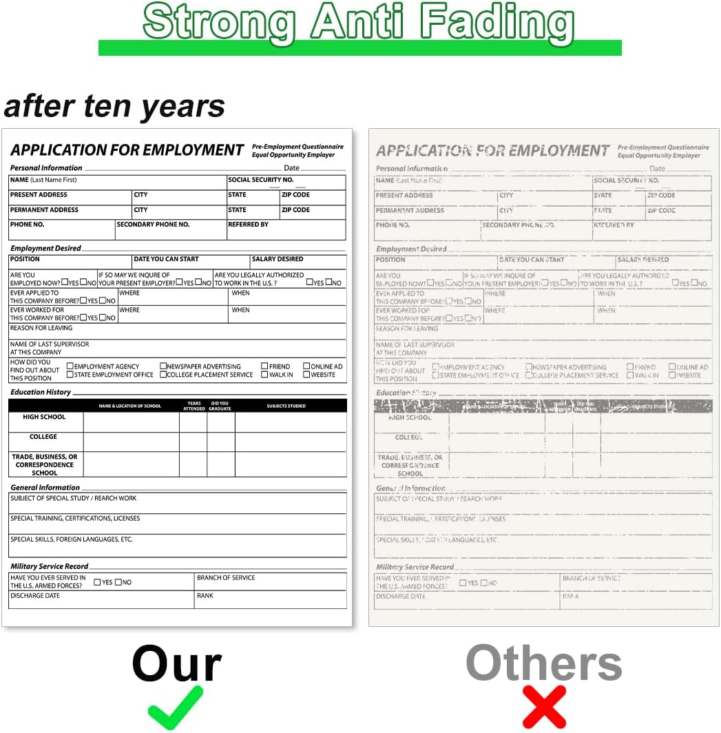 Thermal Printer Paper 8.5 x 11 Inch, Quick-Dry US Letter Thermal Paper, Compatible with M08F M832 Portable Printer, Continuous Perforated Folding Thermal Printer Paper for Office, Contract, 100 sheets