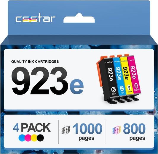 923e Ink cartridges Compatible Replacement for HP OfficeJet Pro 8120/ 8120e/ 8123/8130/ 8124e/ 8122e Printers(4 Pack, BK/C/M/Y)