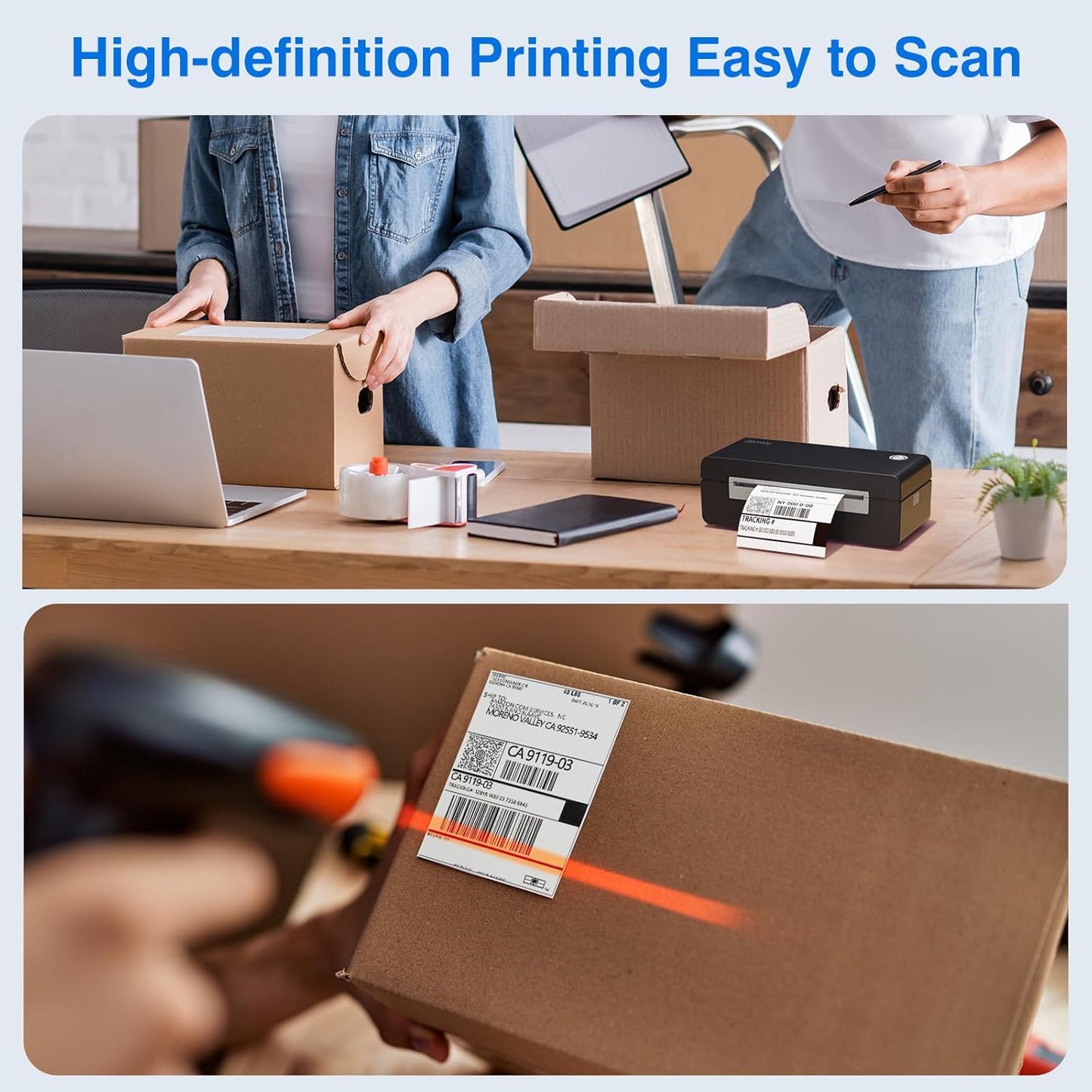 Thermal Shipping Labels - 350 Sheets per Roll, 4x6 Inch, Compatible with Zebra, Brother, Rollo, JADENS, Nelko, Phemome, Polono Printers, Self-Adhesive, Premium Quality for Shipping & Packaging