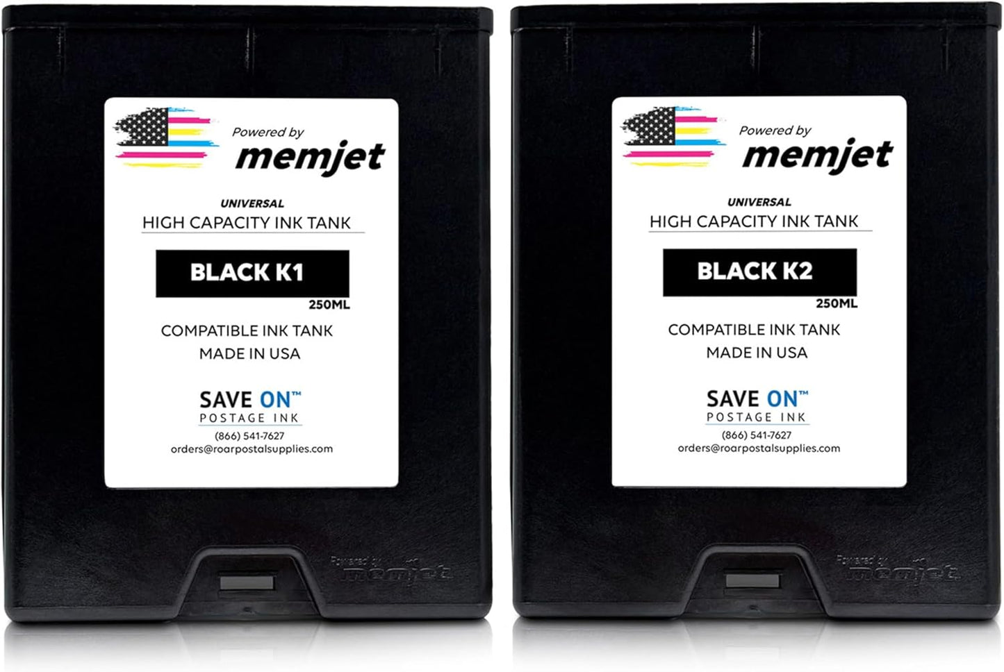 Quadient Memjet M5K250-N Compatible High Capacity Black Printer Ink Tank (500ml) - Printer Ink Cartridge for Mach Series Quadient & Hasler Printers - Replacement Inkjet Printer Ink (2-Pack)