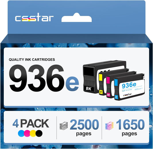 936e Ink cartridges Compatible Replacement for HP OfficeJet Pro 9110b/ 9120b/ 9130b/ 9720e/ 9730e Printers(BK/C/M/Y, 4 Pack)