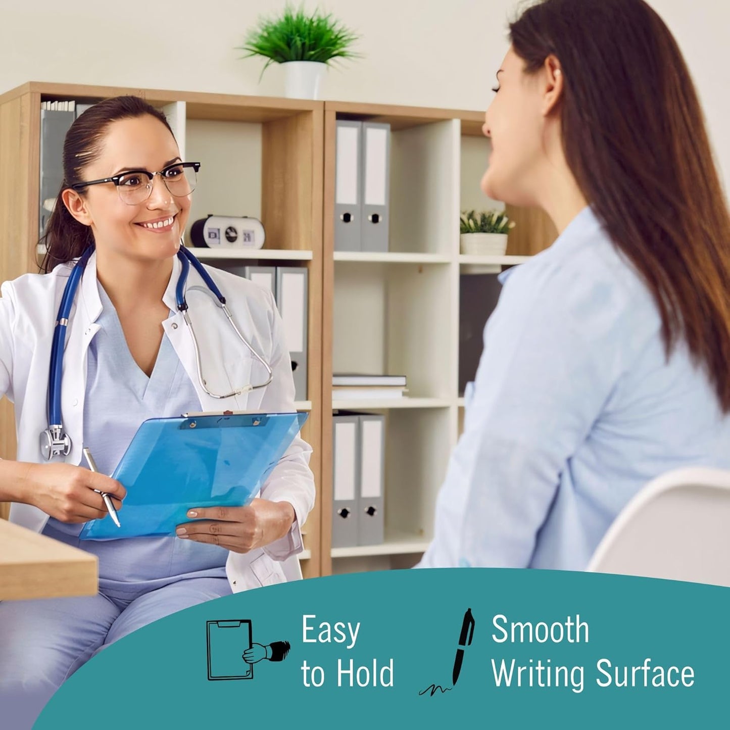 Plastic Clipboards, 6 Assorted Colors Transparent Clip Boards, A4 Letter Size 12.5 x 9 Inch, Low Profile Clip, Office, School Supplies for Students, Teachers, Nurses