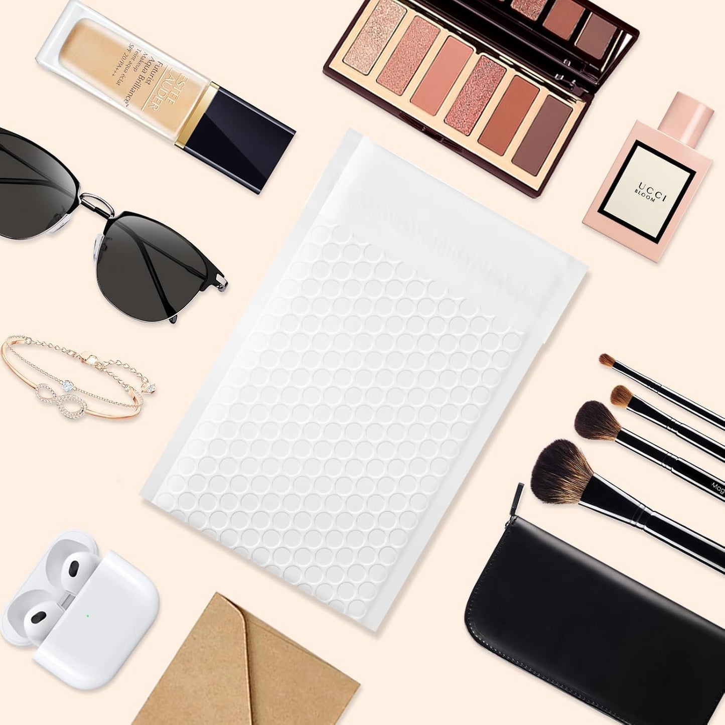 Bubble Mailers 8.5x11inch 40Pack White Bubble Mailers Self-Seal Padded Mailing Envelopes Bubble Opaque Padded Mailer for Small Businesses to Package and Mail Jewelry Cosmetics#2