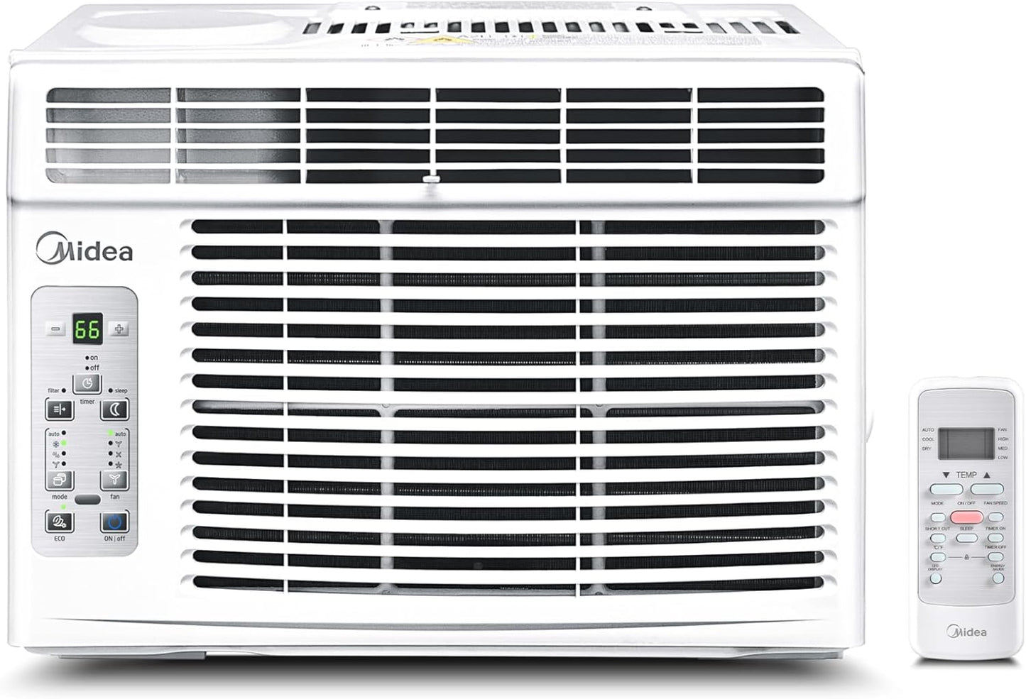 Midea 6,000 BTU Window Air Conditioner, 3-in-1 Cool/Fan/Dehumidifier Window AC Unit, Easycool Air Conditioner with Remote Control, Cools up to 250 Sq. Ft., Fits bedroom, study, office (2024 Upgrade)