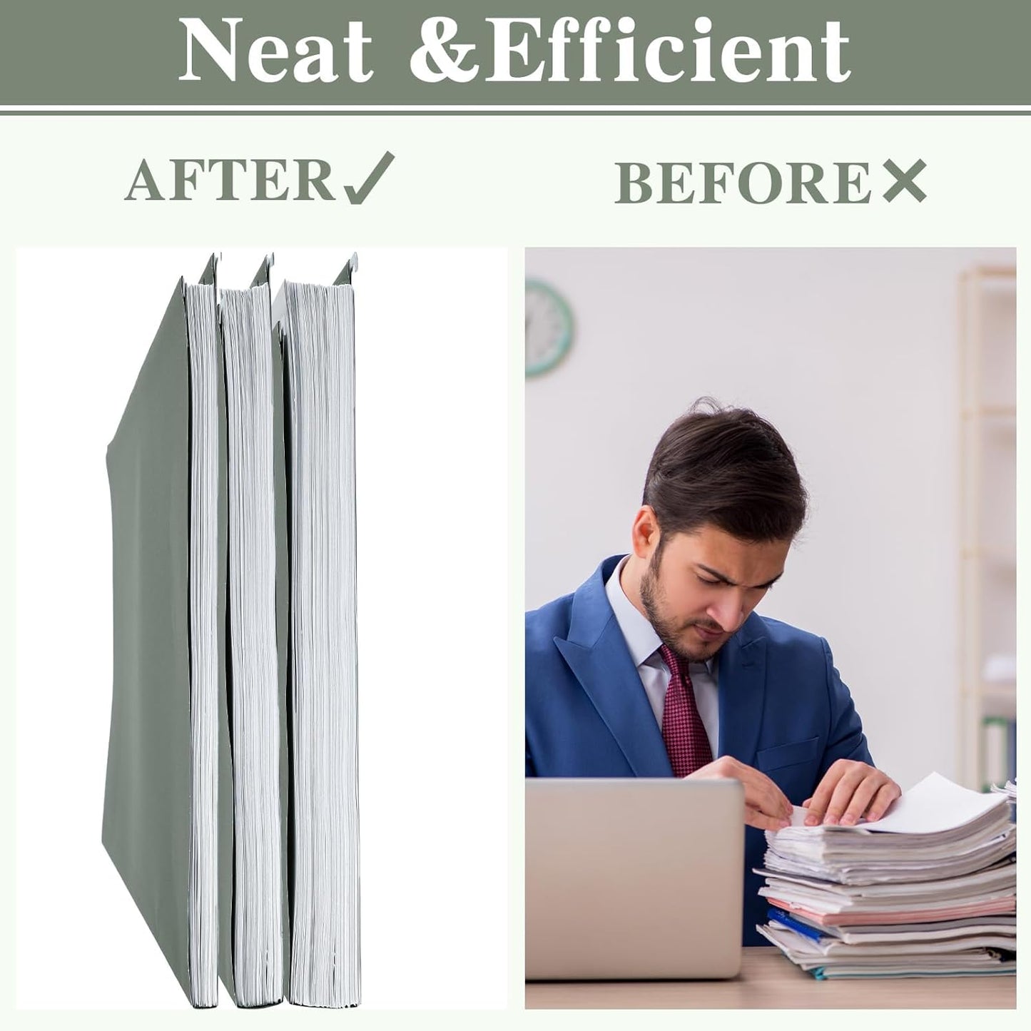 gisgfim 25 Pack Reinforced 11x17 Hanging File Folders 1/5 Cut Heavy Duty Hanging File Folders with Plastic Tabs & Label Cards Expanding Hangers File Organizer for Drawing Engineering Document (Green)