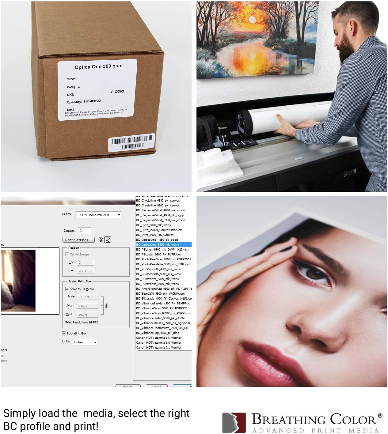 Optica One is a Luxurious 300 gsm Smooth Matte Fine Art Inkjet Paper Offered in size 8.5"x11”, 25 Sheets; Its Bright White Color is Ideal for Black and White and Color Prints. 100% Archival Certified