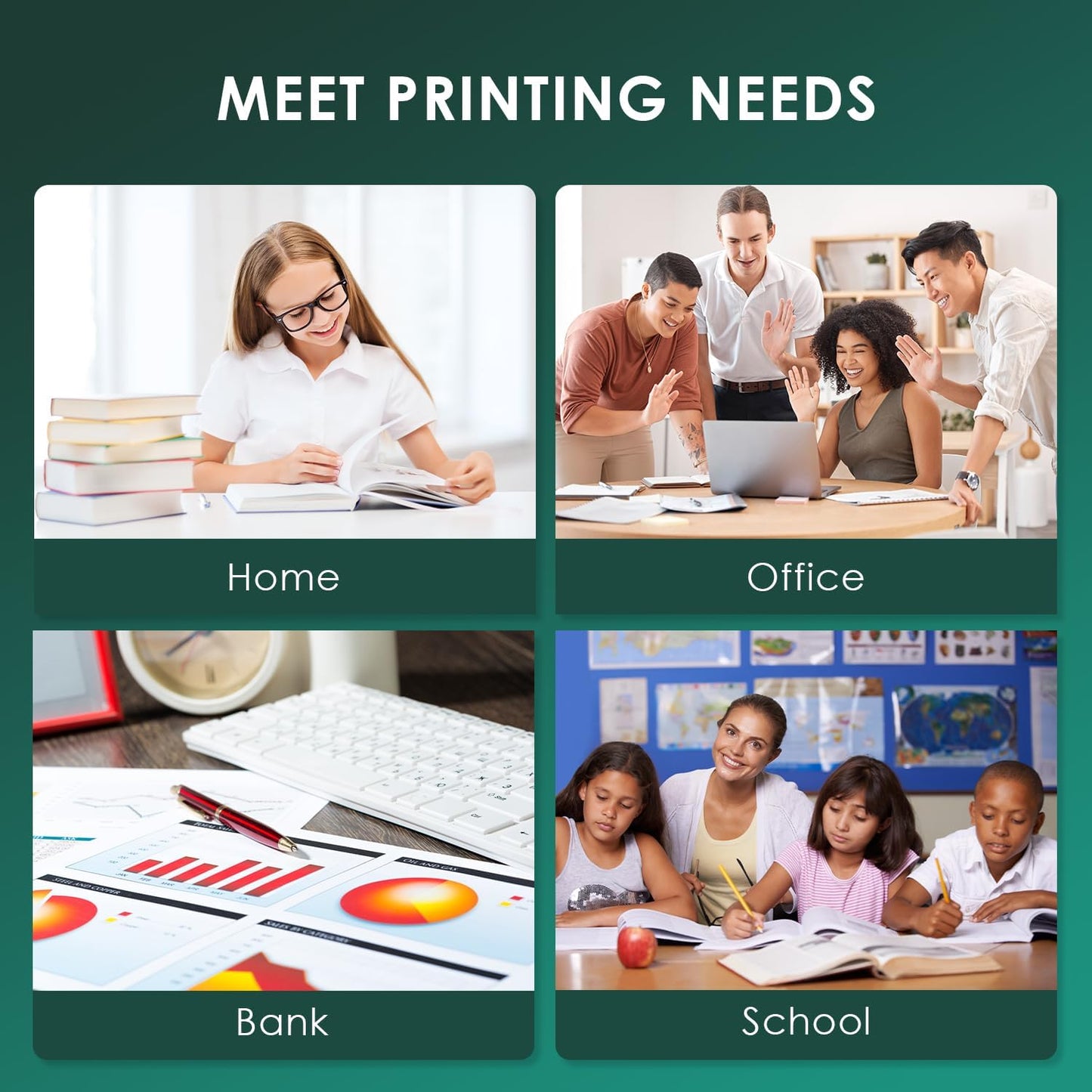 64XL Ink Cartridge for HP Ink 64 XL 64XL Black and Color Combo Pack High Yield Replacement for HP Printers 7858 7855 7120 7155 7158 7164 6255 6252 6232 Envy Inspire 7955e Tango X Printers Combo