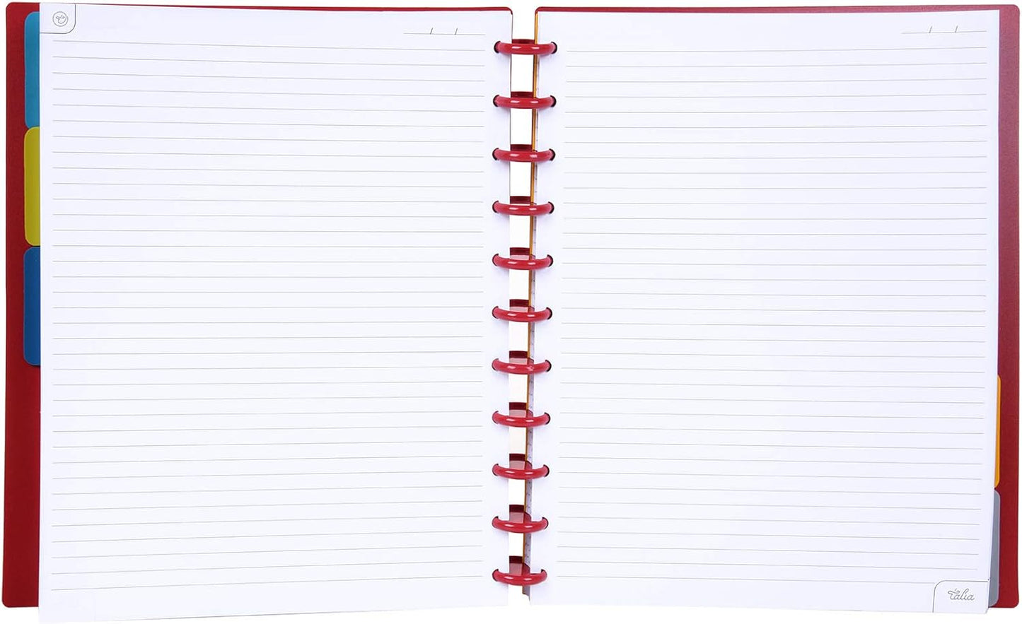 Talia Discbound Notebooks, Planner, Customizable, (Chili Oil w/Chili Oil Discs, Letter (8.5in x 11in))