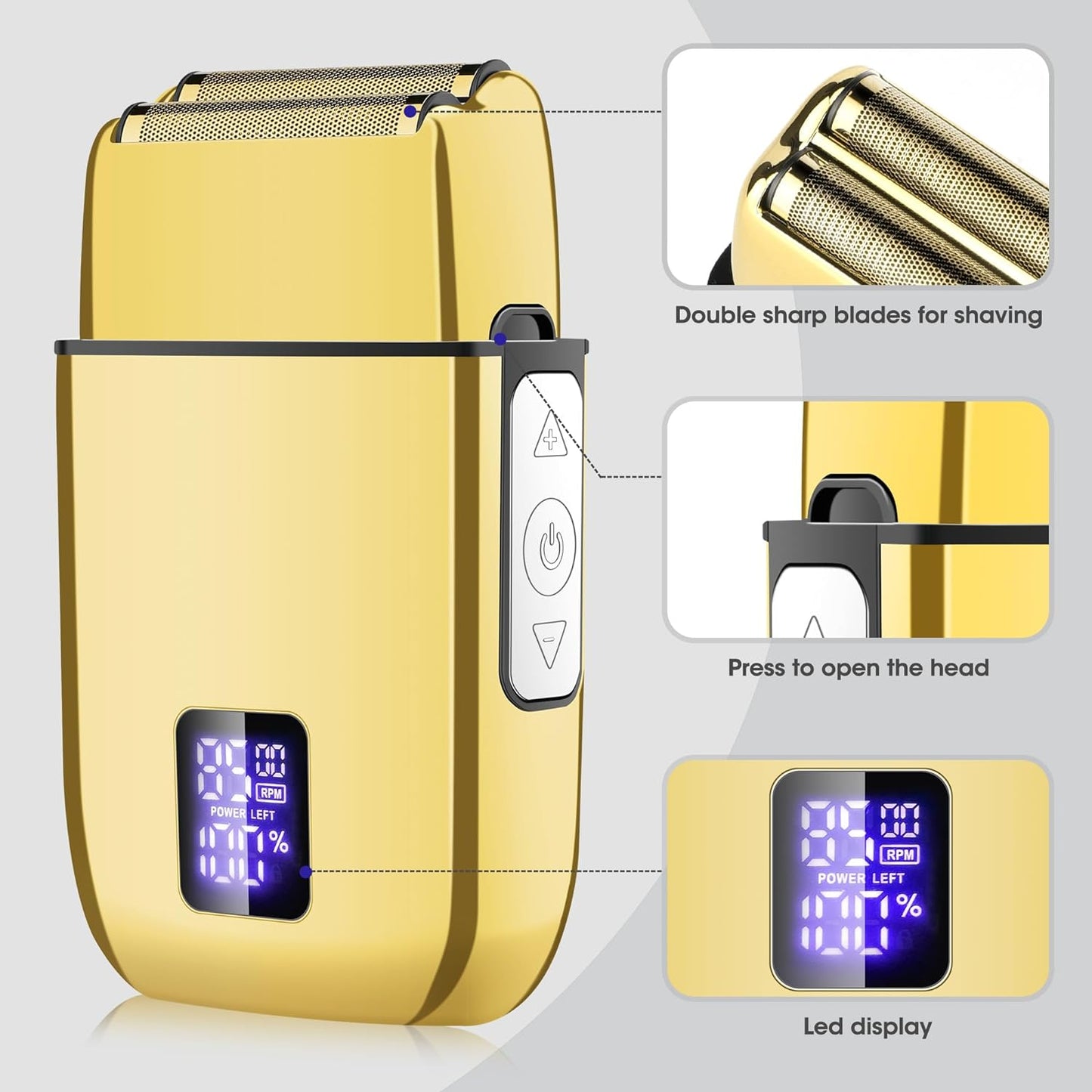 Lanumi Professional Hair Clippers Trimmer for Men Electric Razor Shavers/Beard Trimmer/Rechargeable Clippers and Trimmers Beard Trimmer Barber Kit with Travel Case Clippers for Hair Cutting Gifts