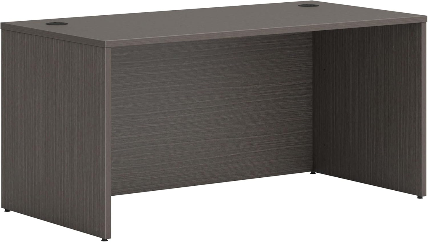 HON MOD Executive Desk 60-Inch Large Computer Desk Shell, Thick Wooden Laminate, Modern Table with Cord Management, 60" W x 30" D x 29" H, Slate Teak